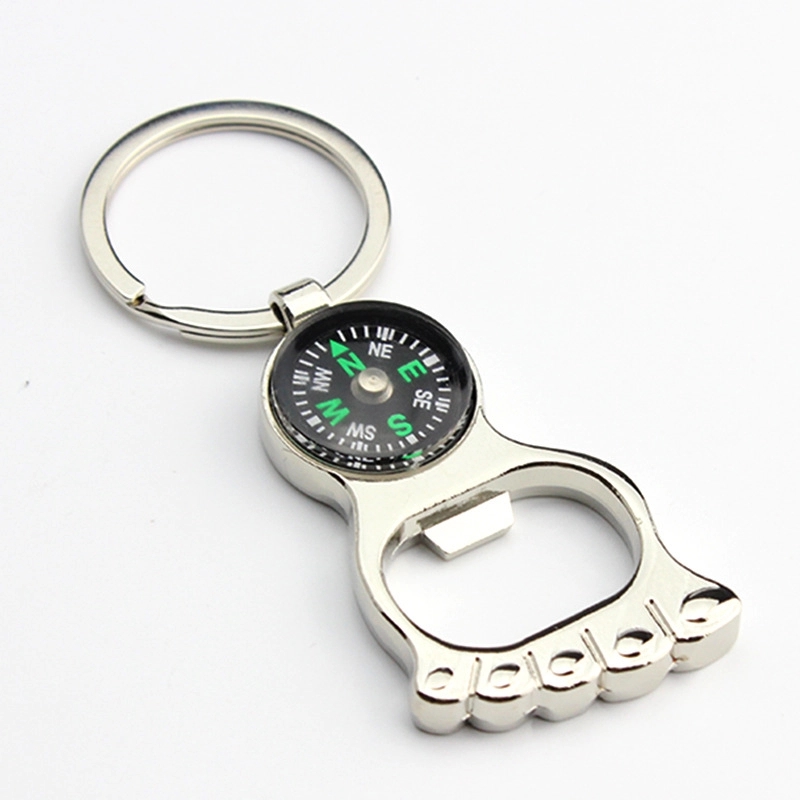 Bottle Opener Keychain with Compass 1