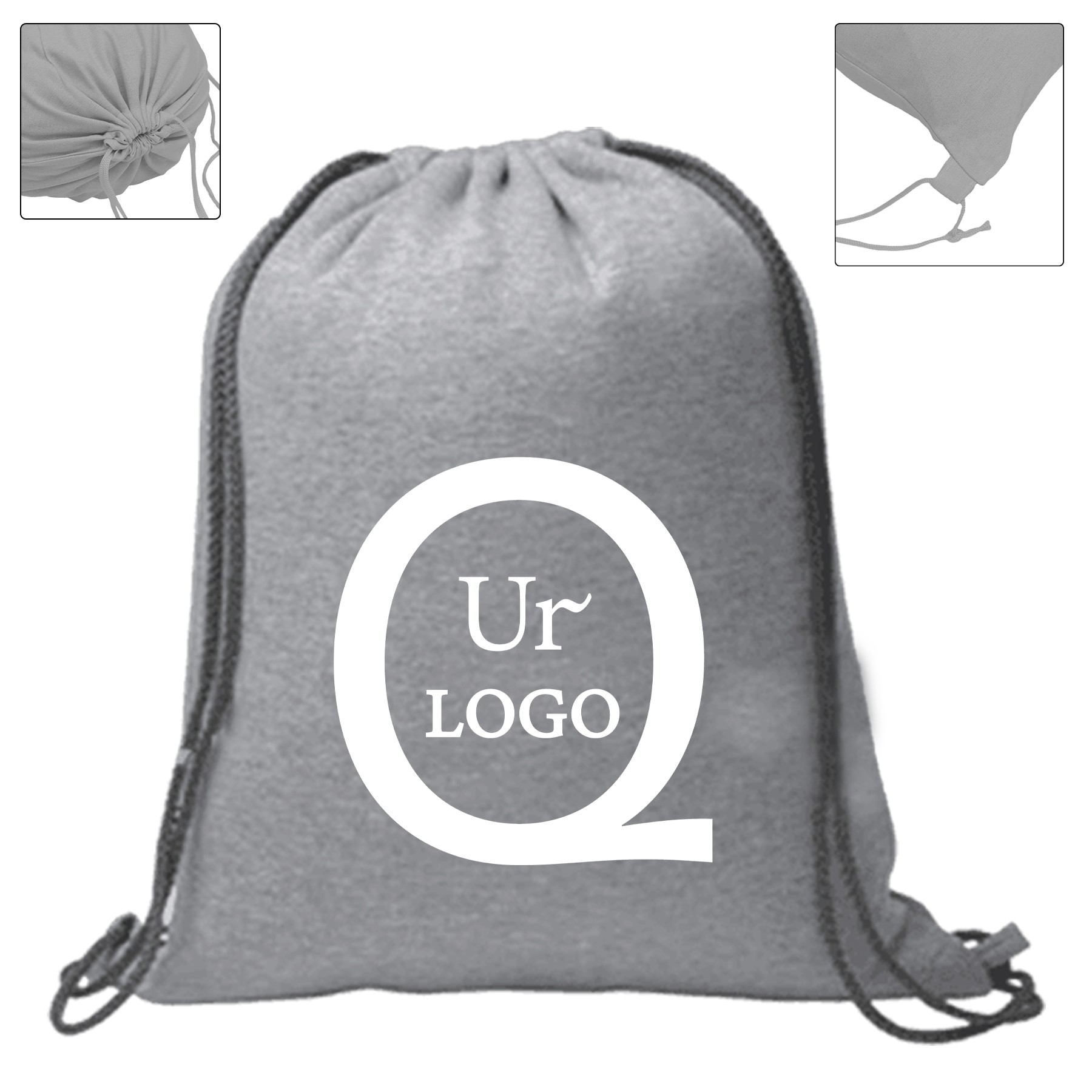 Knitted Fabric Drawstring Backpack