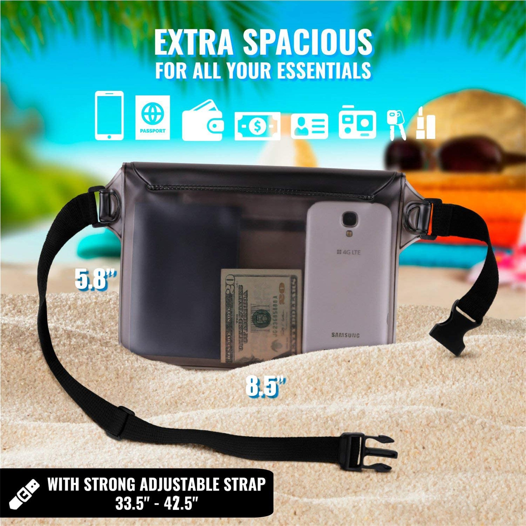 Waterproof Pouch With Waist Strap 7