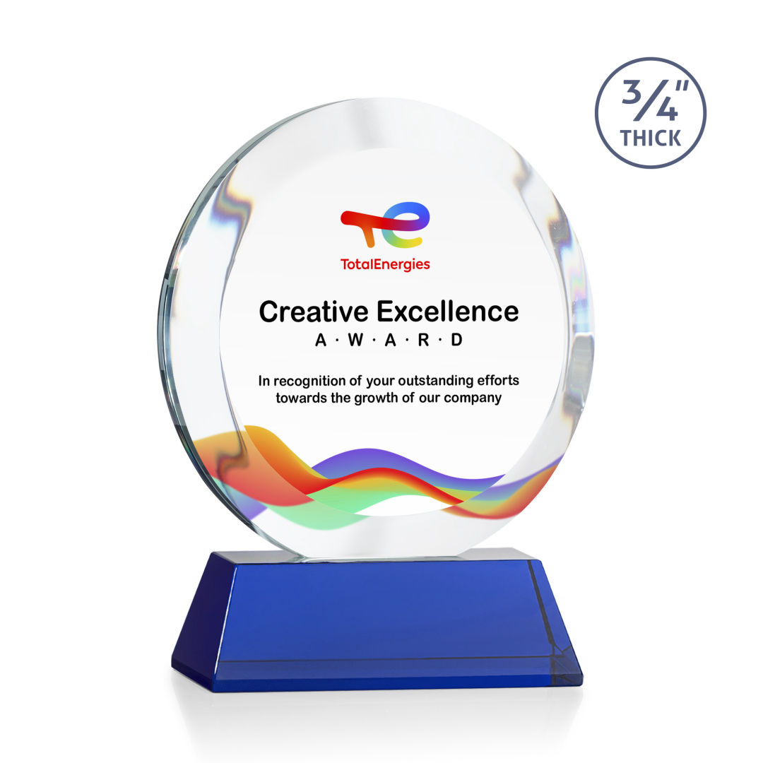 Gibralter VividPrint™ Award on Newhaven Base - Blue 1