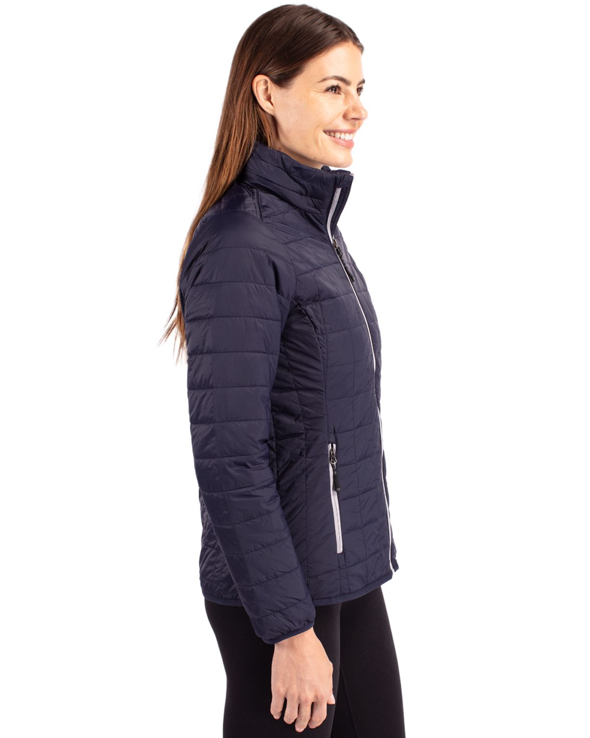 Cutter & Buck Rainier Recycled Insulated Puffer Womens Full Zip Jacket 80