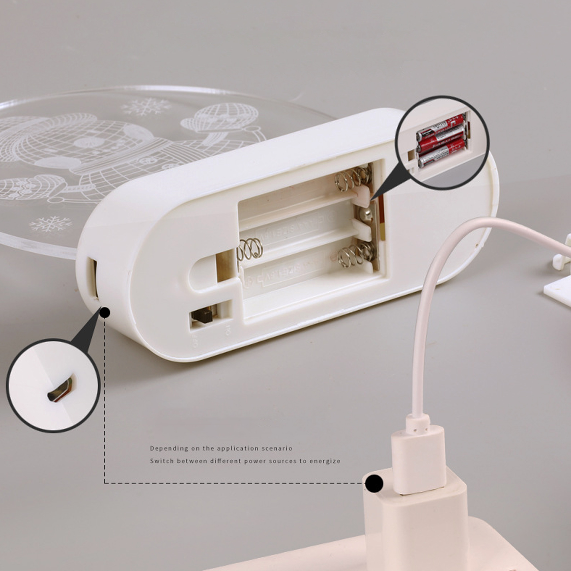 Warm White Christmas LED Night Light 2