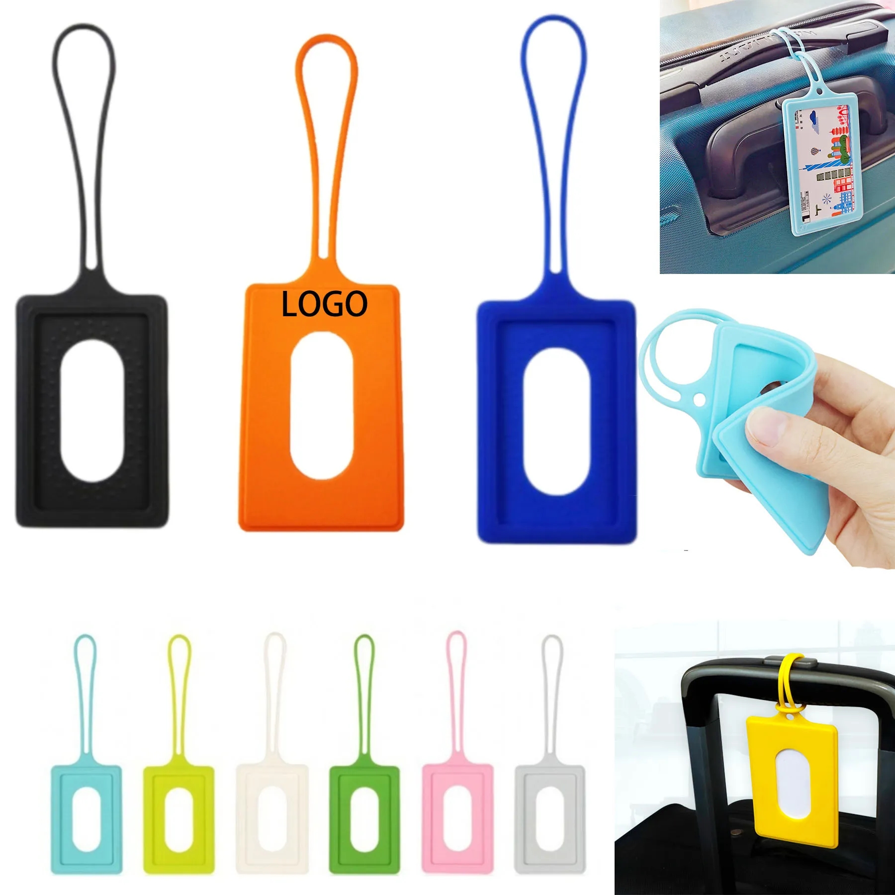 Waterproof Silicone Luggage Tags 5