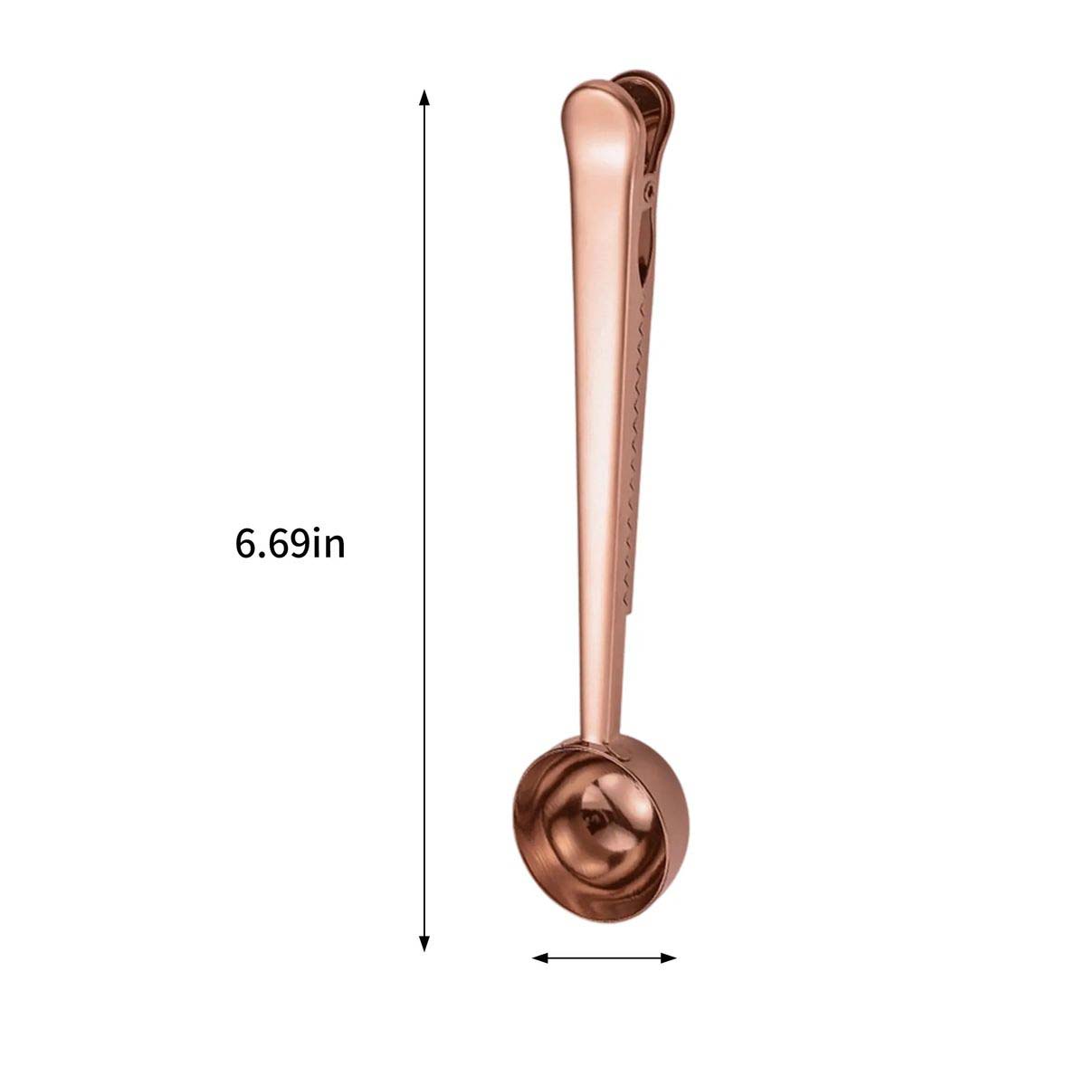 Polished Stainless Steel Coffee Spoon and Clip 6