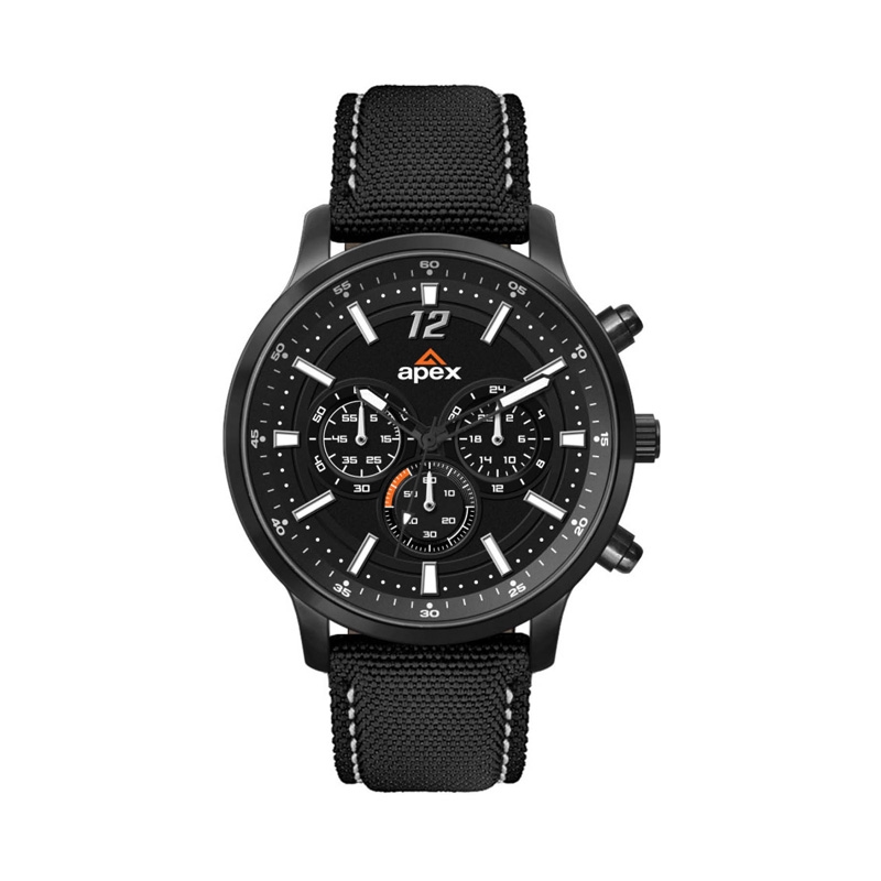 45MM, BLACK METAL CASE, CHRONO MVT