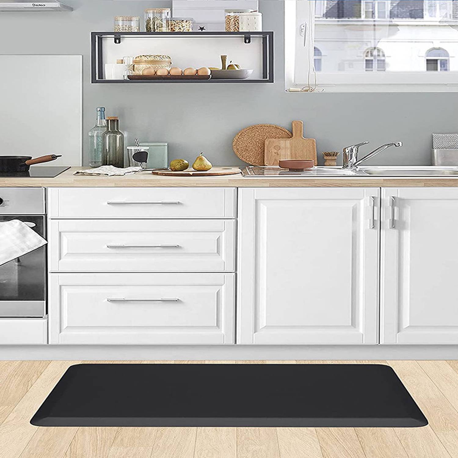Home Kitchen Waterproof Anti Slip Thick PVC Elastic Mat 2
