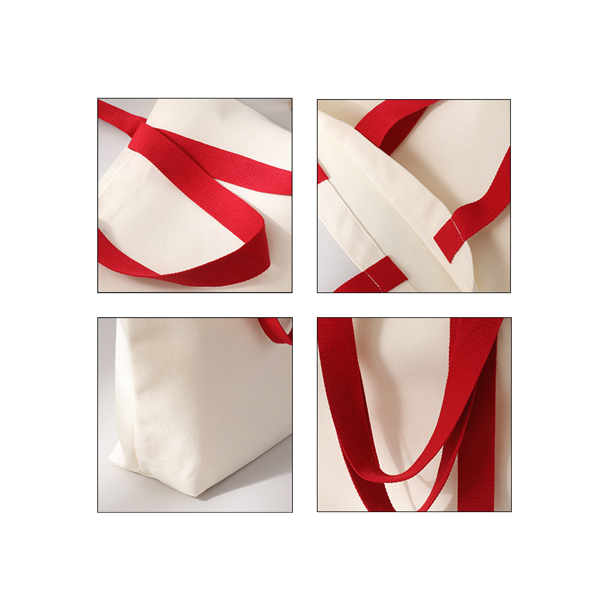 Portable Reusable Cotton Canvas Bags, custom tote bag with logo imprint 4