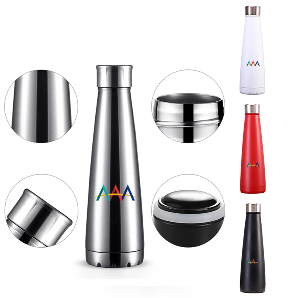 18.5 Oz. 18/8 Stainless Steel Water Bottle Thermos 1