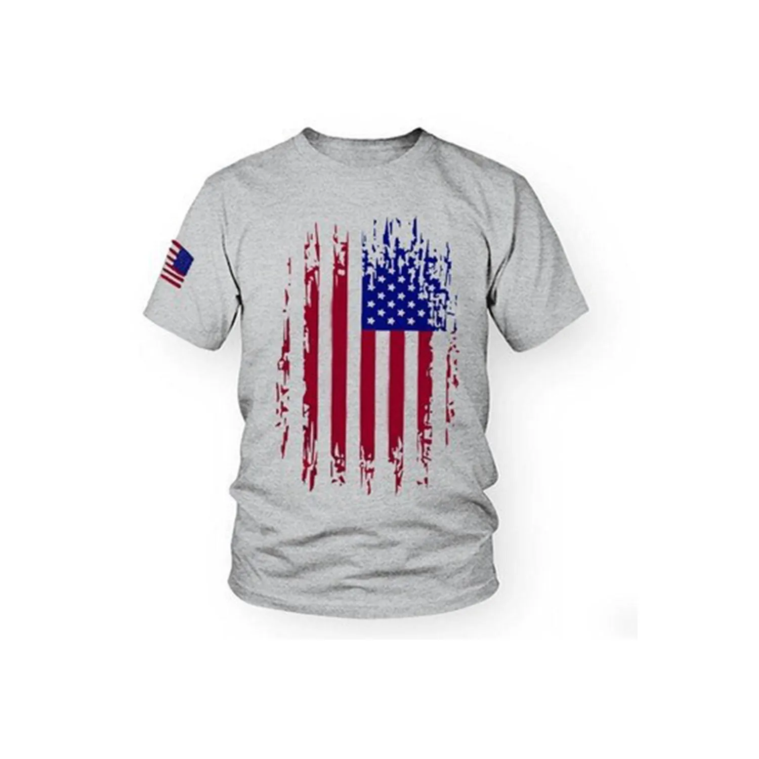 3D Digital Printed Polyester American Flag T-shirt 4
