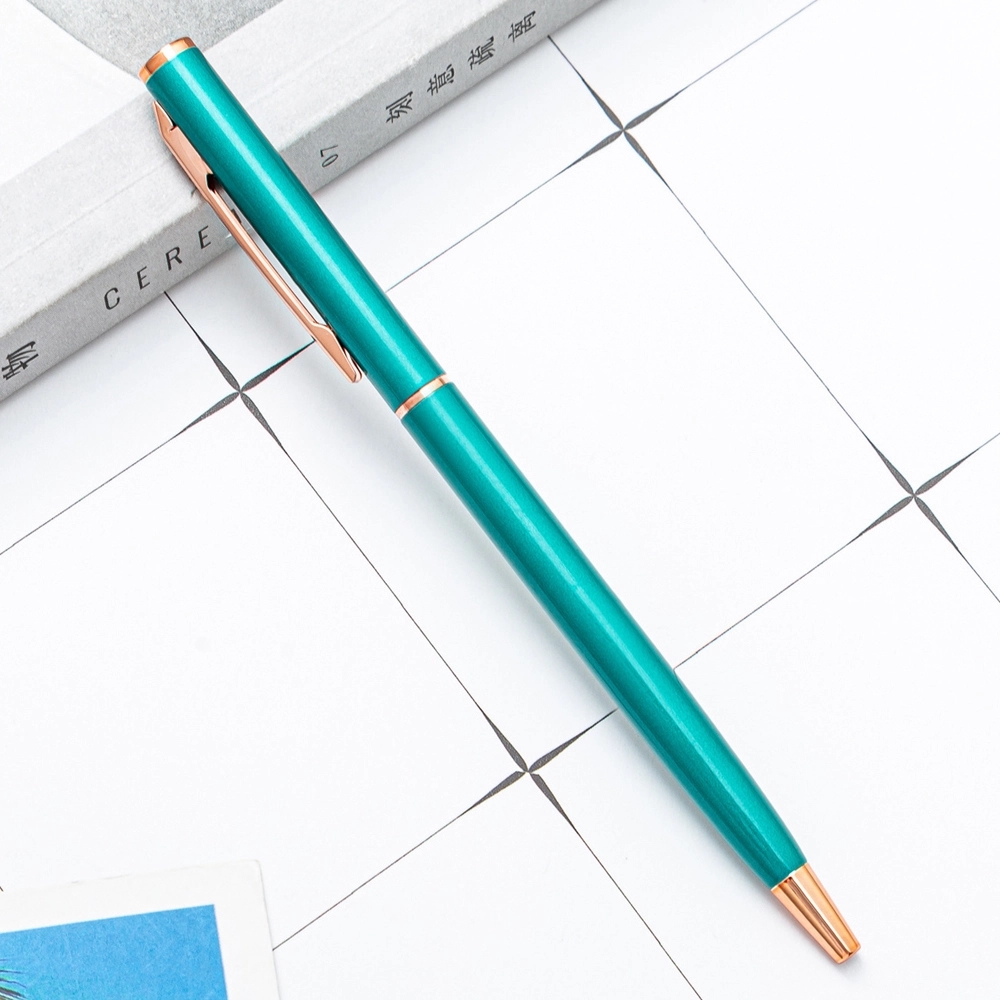 Rose Gold Trim Ballpoint Pens (Colorful) 3