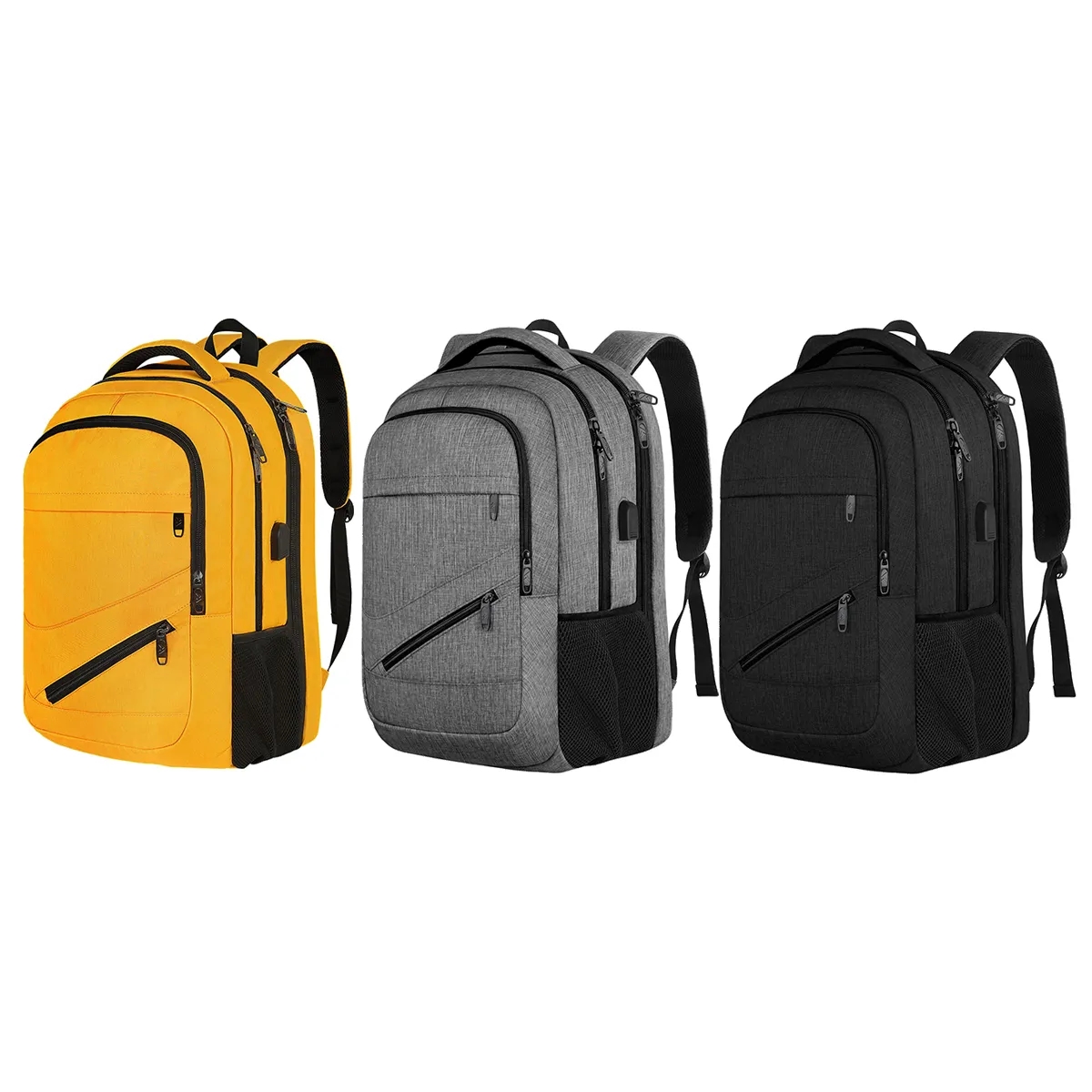 18 Inch Large Capicity Business Laptop Backpacks W/ USB Port 2