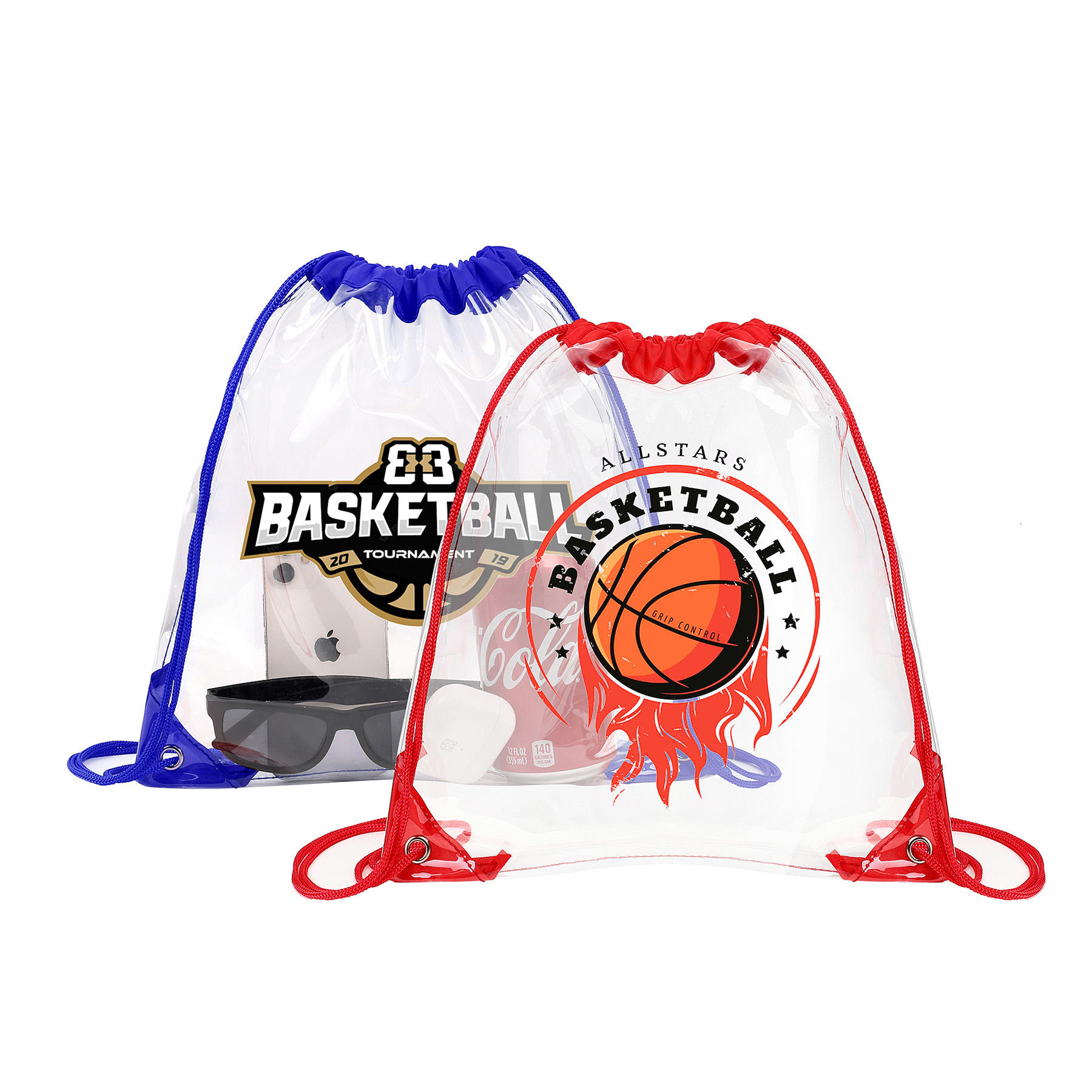 Clear Drawstring Backpack (Ocean) 17