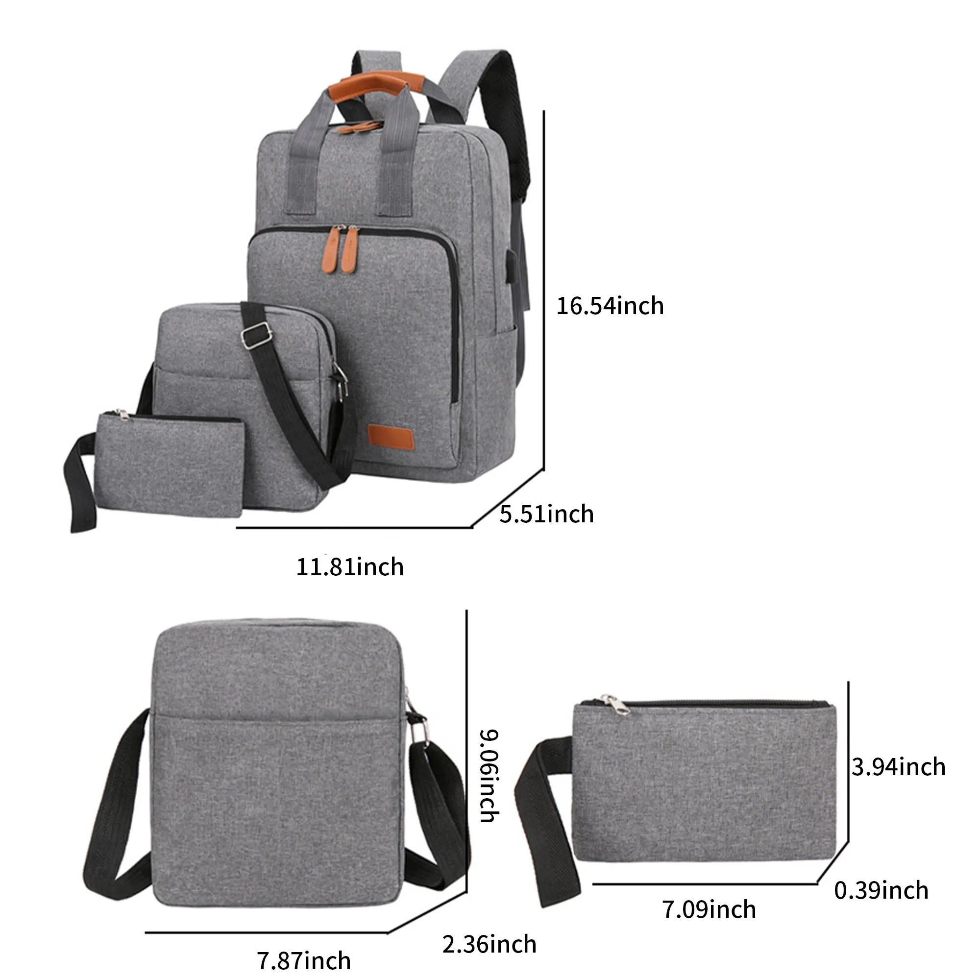 MOQ 50 Three-Piece Commuter Travel Bag Set 6