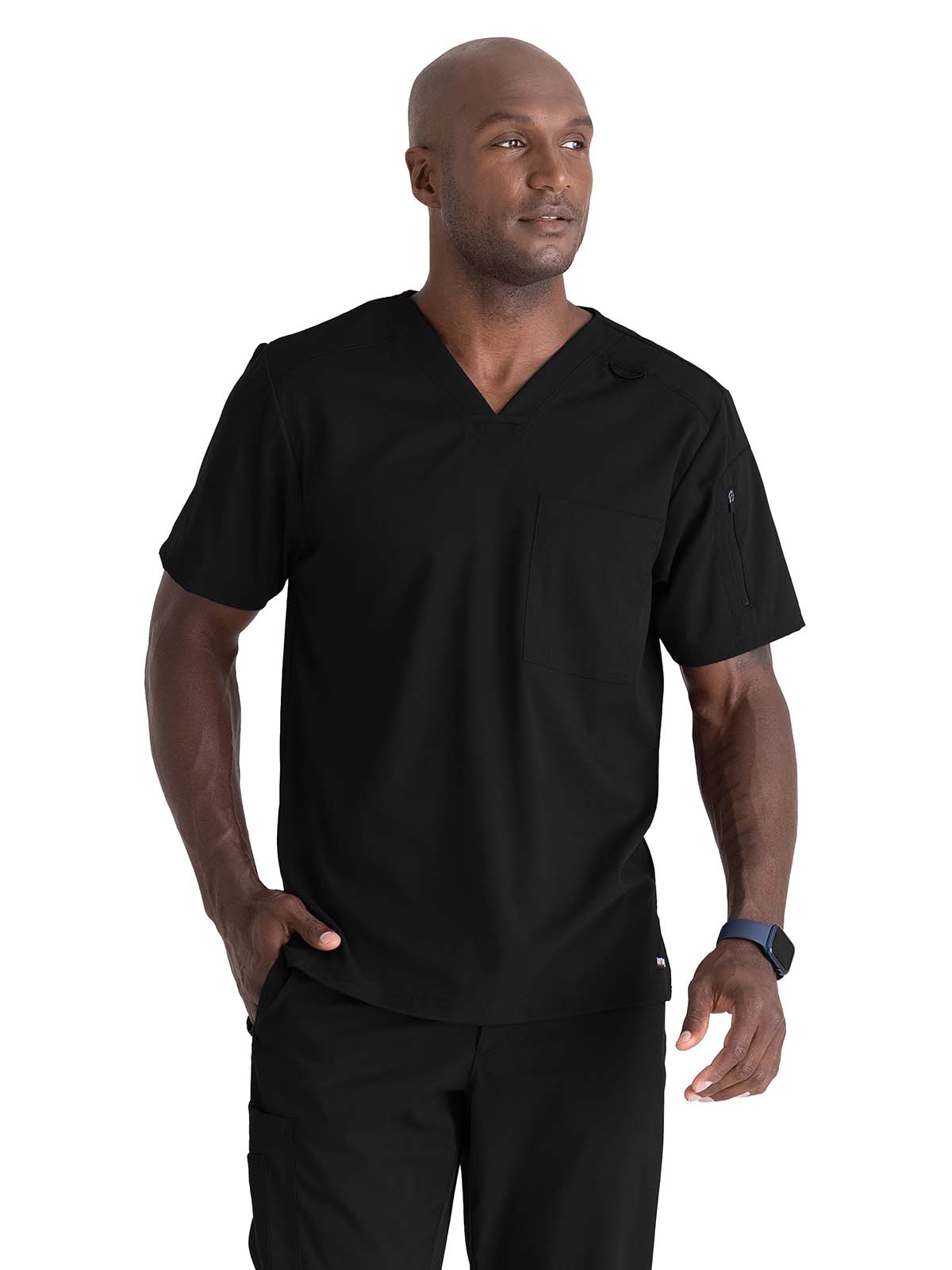Grey's Anatomy Spandex Stretch - Men's Two-Pocket V-Neck Murphy Scrub Top 5