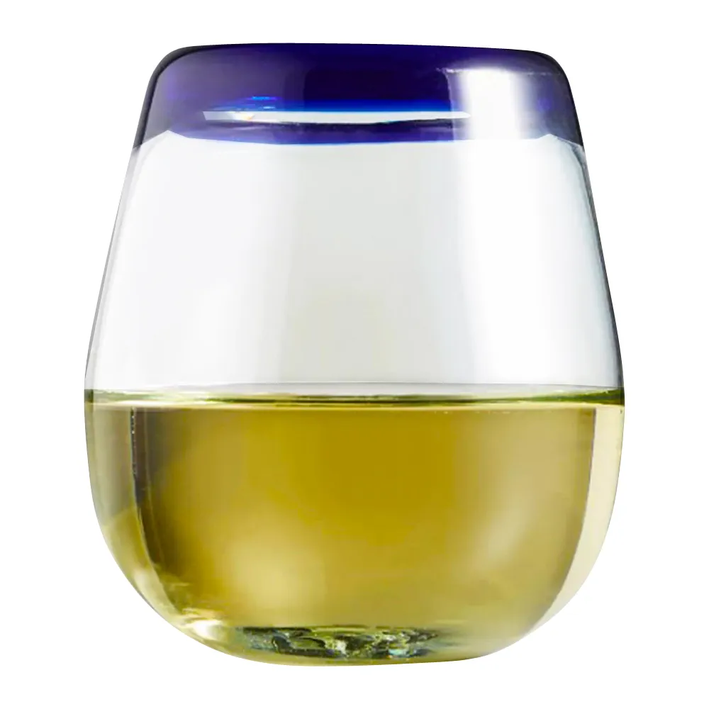 Handblown Mexican Stemless Wine Glass 2