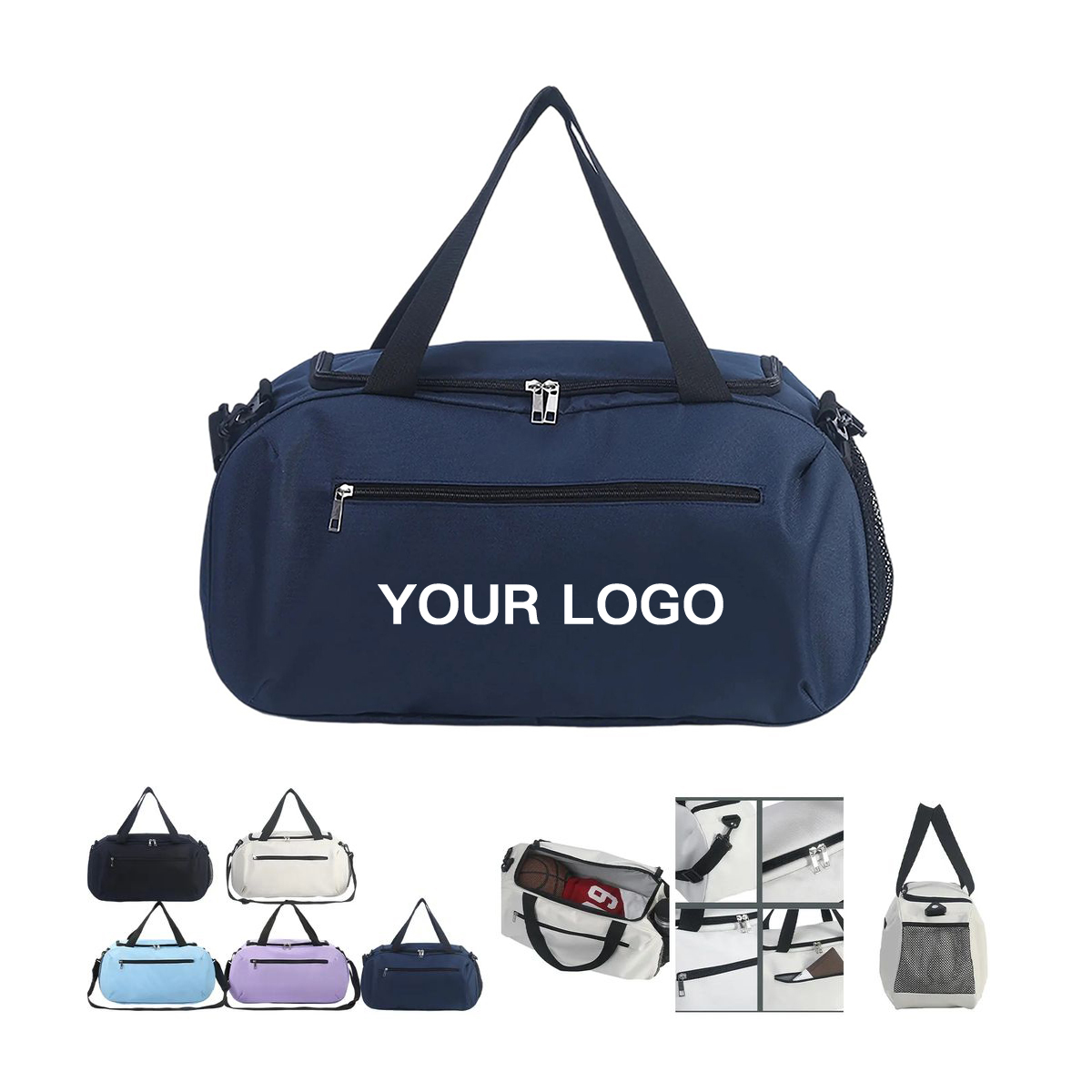 Oxford Fitness Bag with Reinforced Handles and Shoulder Strap 2