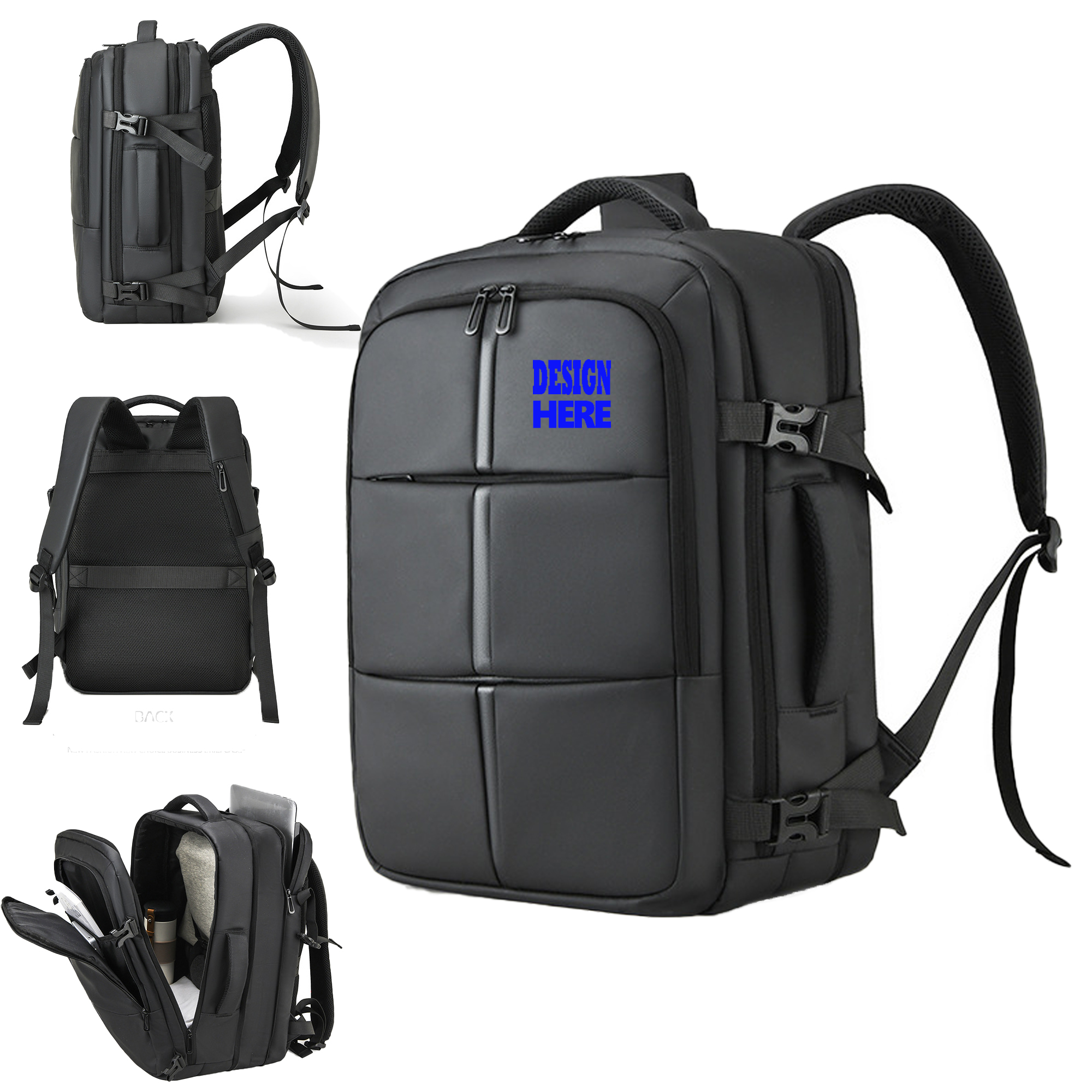 USB-Enabled Expandable Business Laptop Bag 2