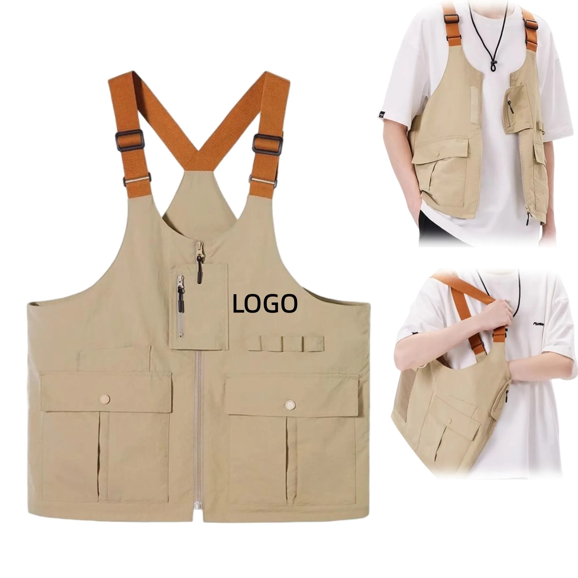 Wearable Tote Bag Pack Convertible Vest Backpack For Hiking 2