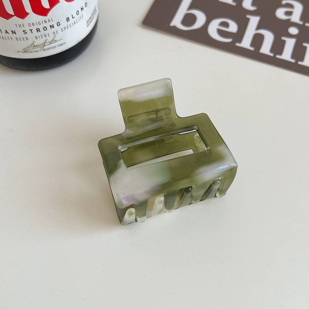 Plastic Small square acetate hair clip 3
