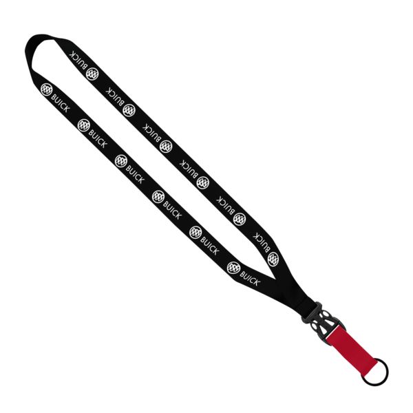 3/4" Multi-Color Polyester Lanyard with Slide Buckle Release & Split-Ring 39