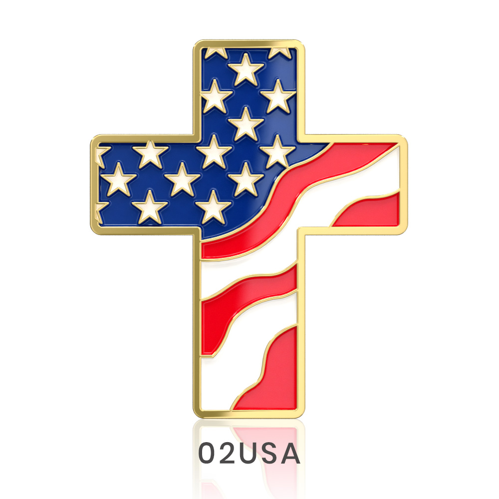 1" Stock Flag Pins 24