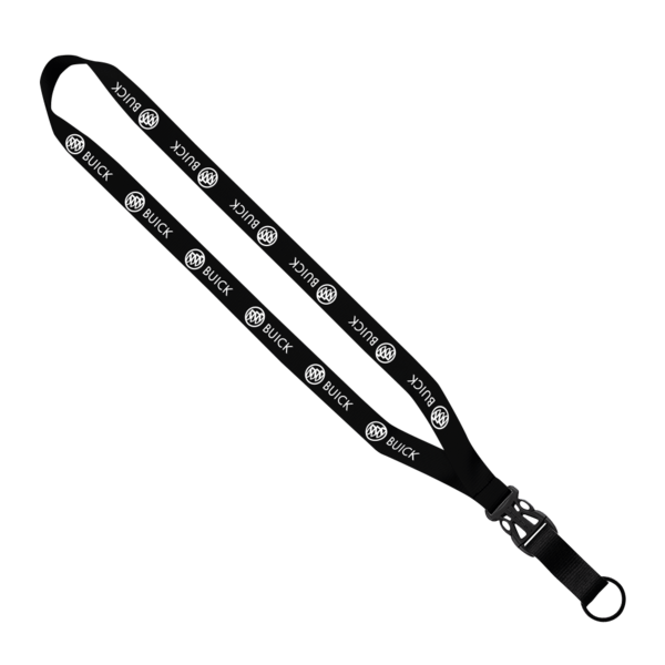 3/4" Multi-Color Polyester Lanyard with Slide Buckle Release & Split-Ring 34