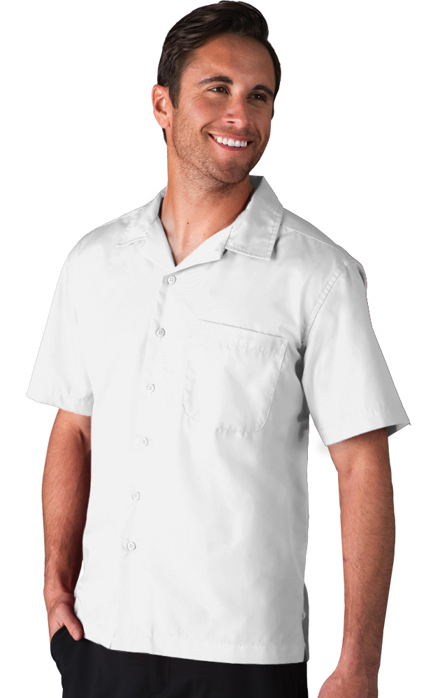 Men's Solid Poplin Camp Shirt 13