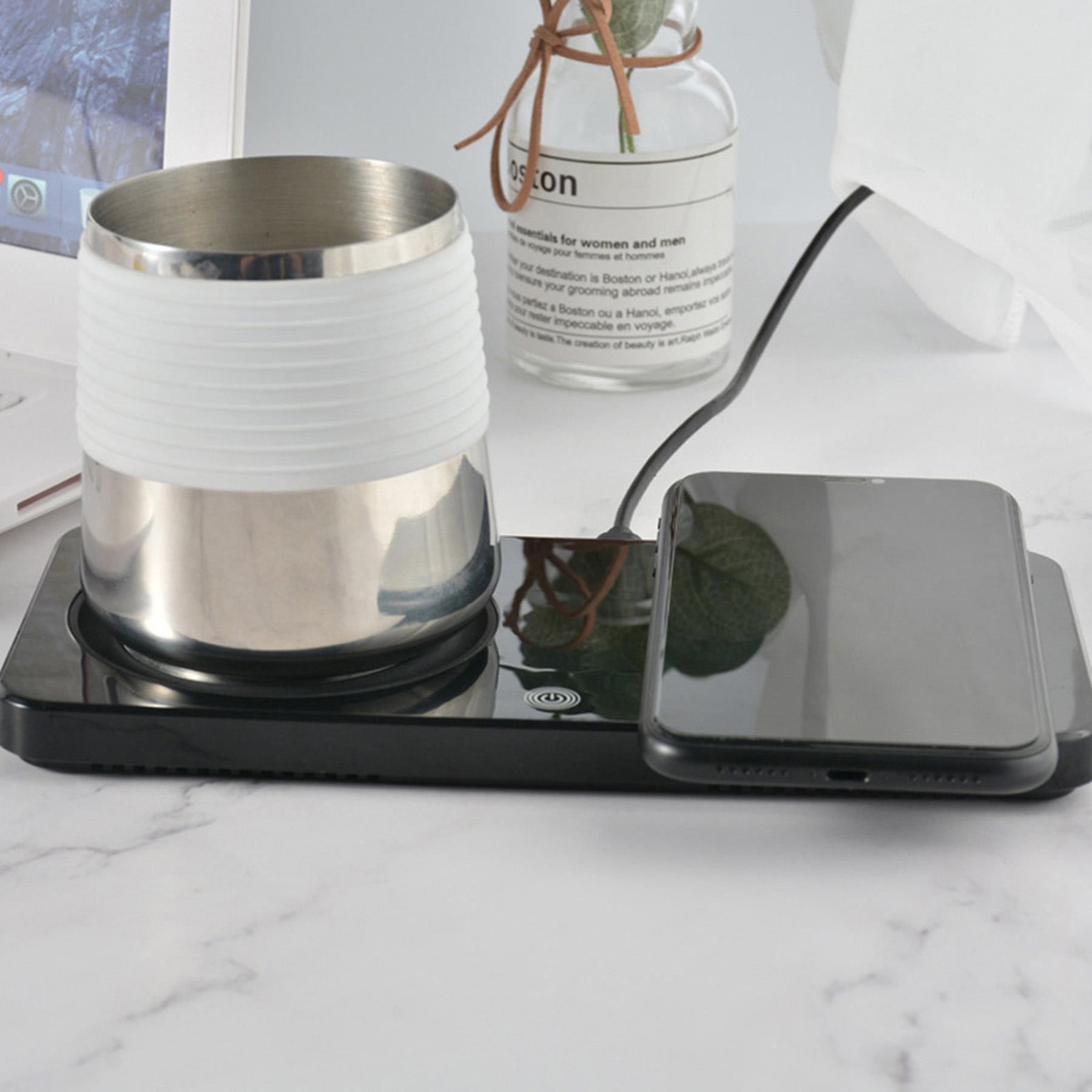 2 in 1 Smart Mug Warmer Wireless Charging 3