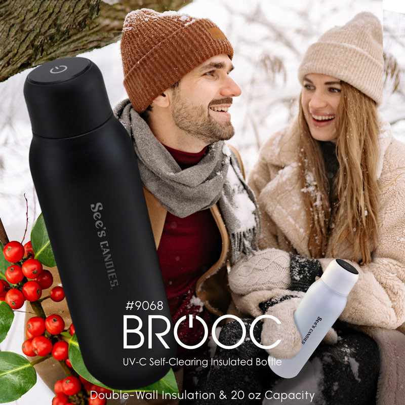 BROOC UV-C Self-Cleaning Insulated Bottle, custom water bottle with logo imprint 7