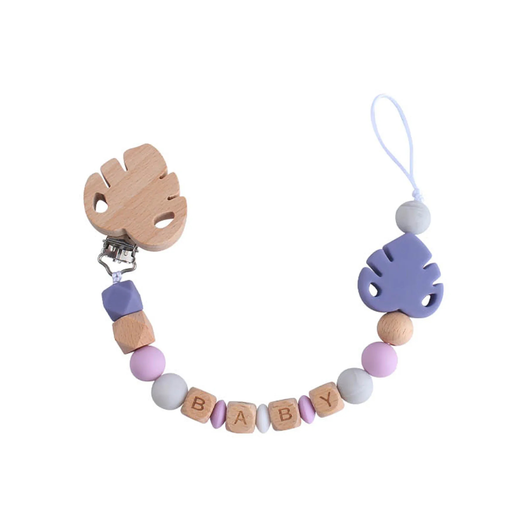 Beech Leaf Pacifier Clip 11