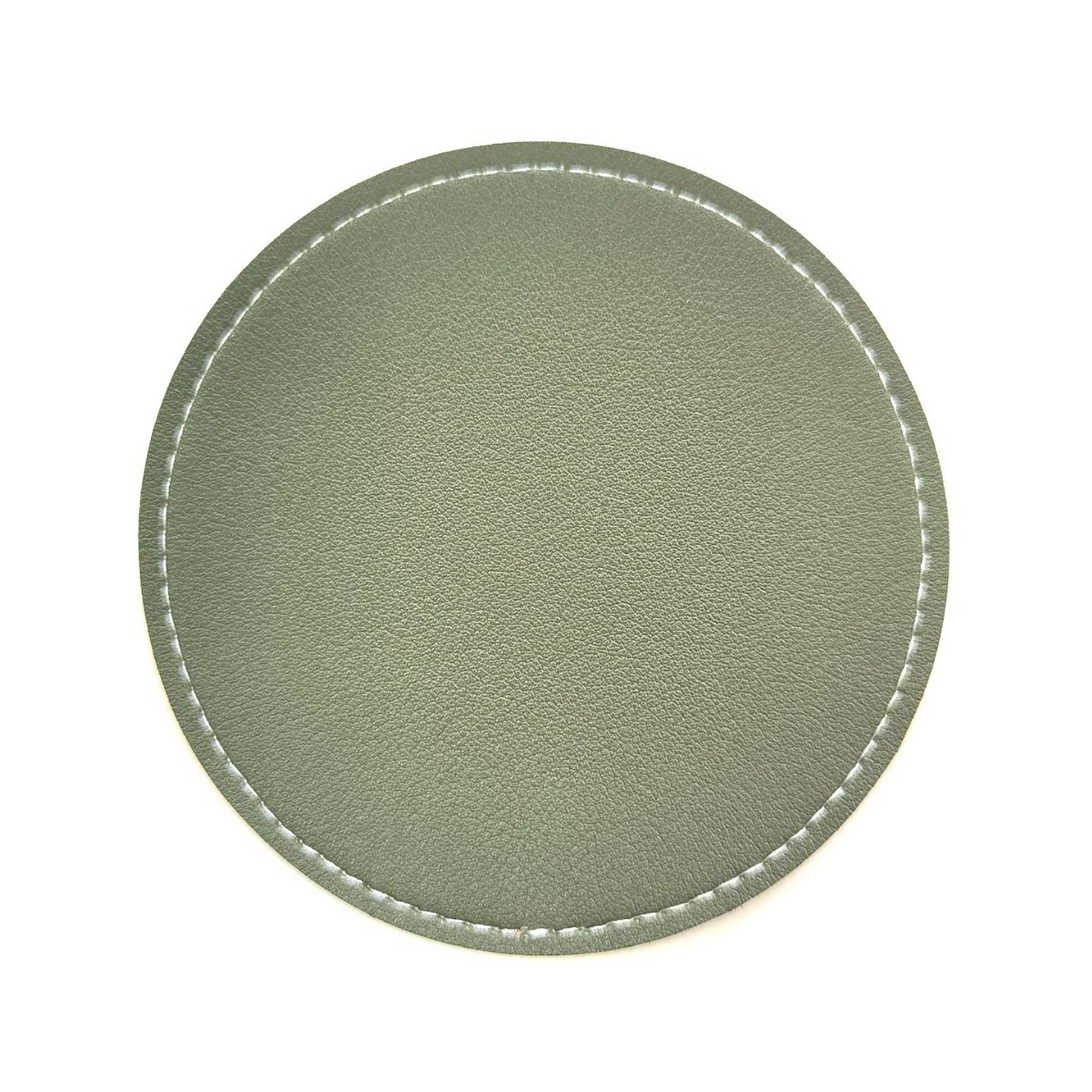 2.9 " Round Leather Coasters 2