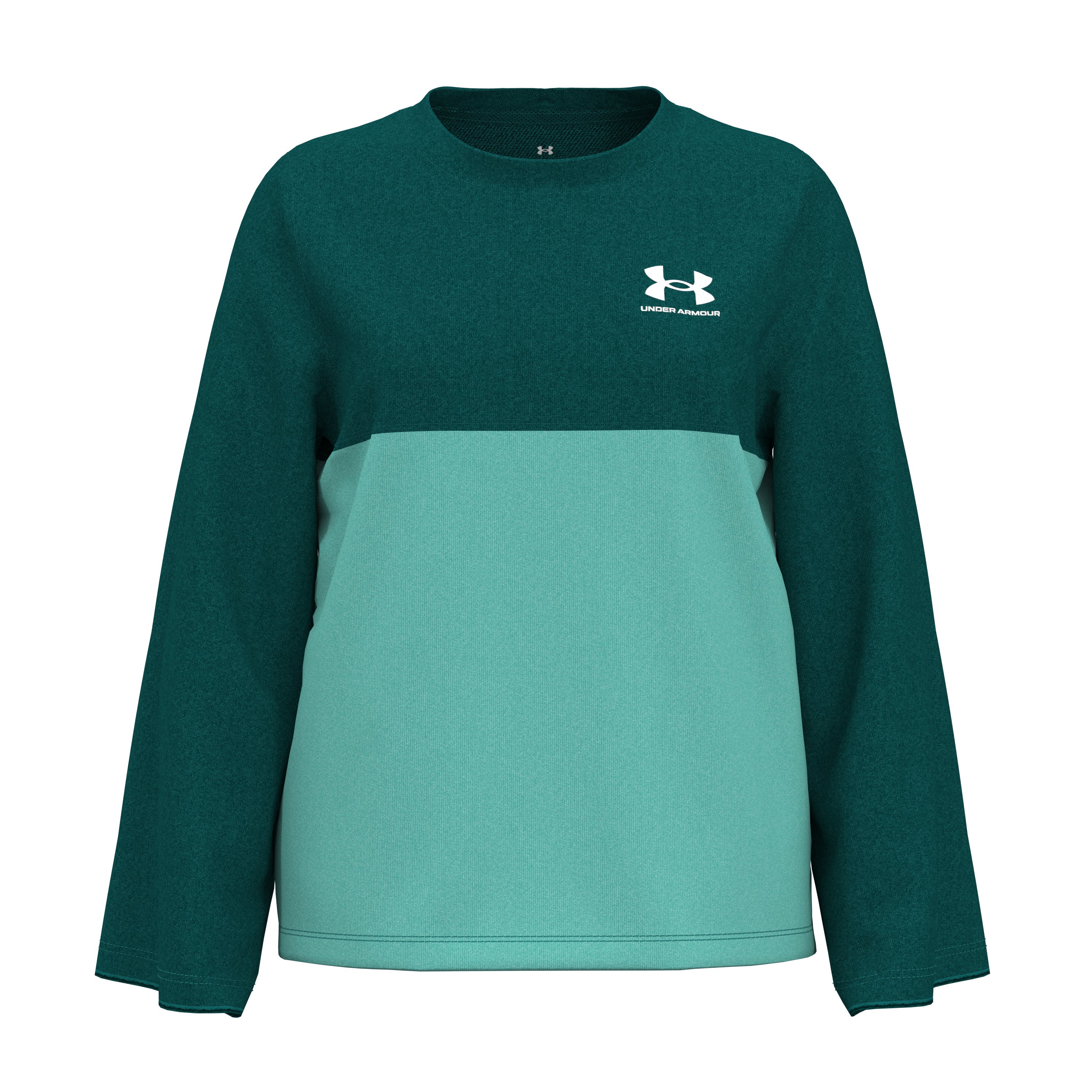 Girls' UA Rival Terry Bell Sleeve Crew, custom hoodie or sweatshirt with logo imprint 2