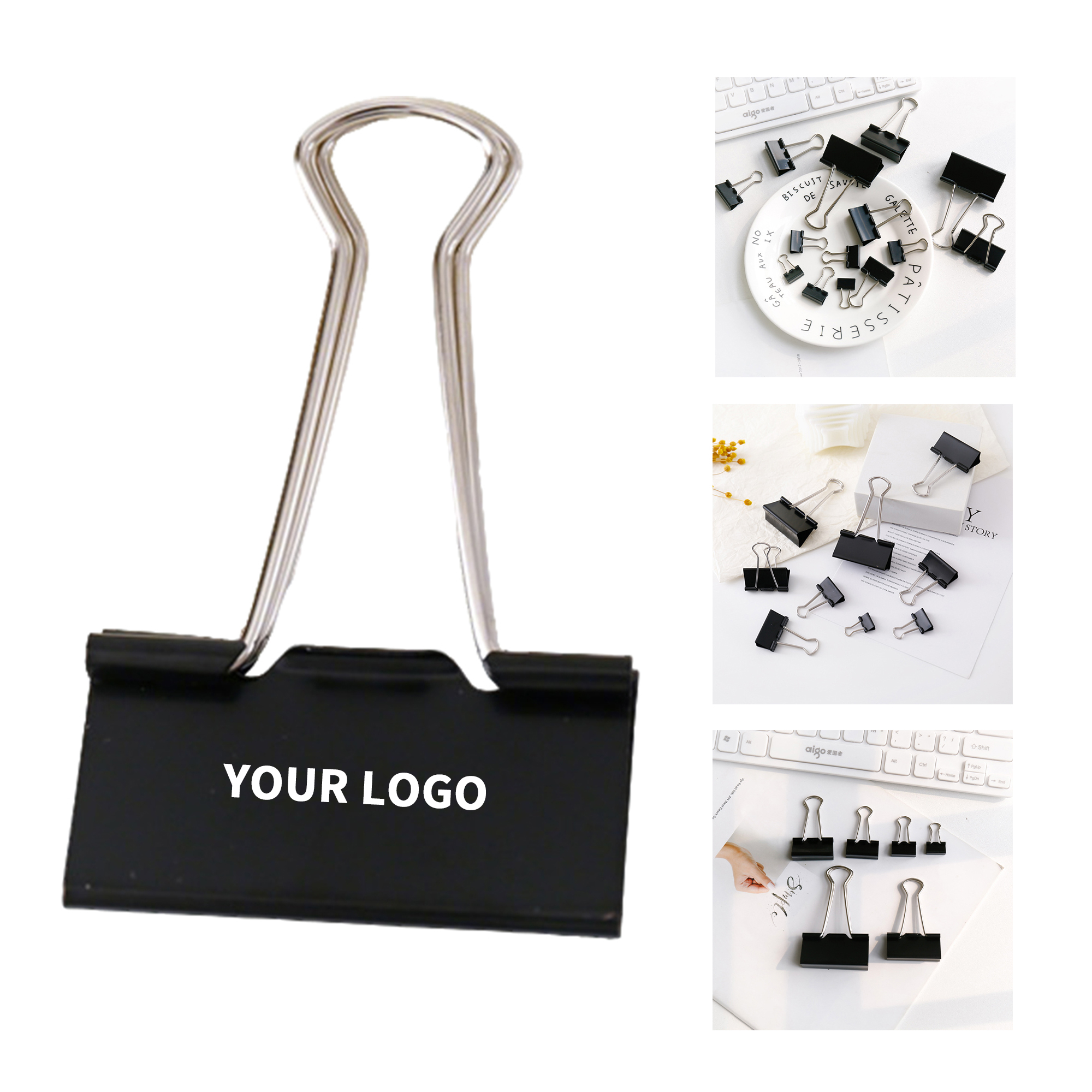 Metal Handle Binder Clip 2" Capacity 2