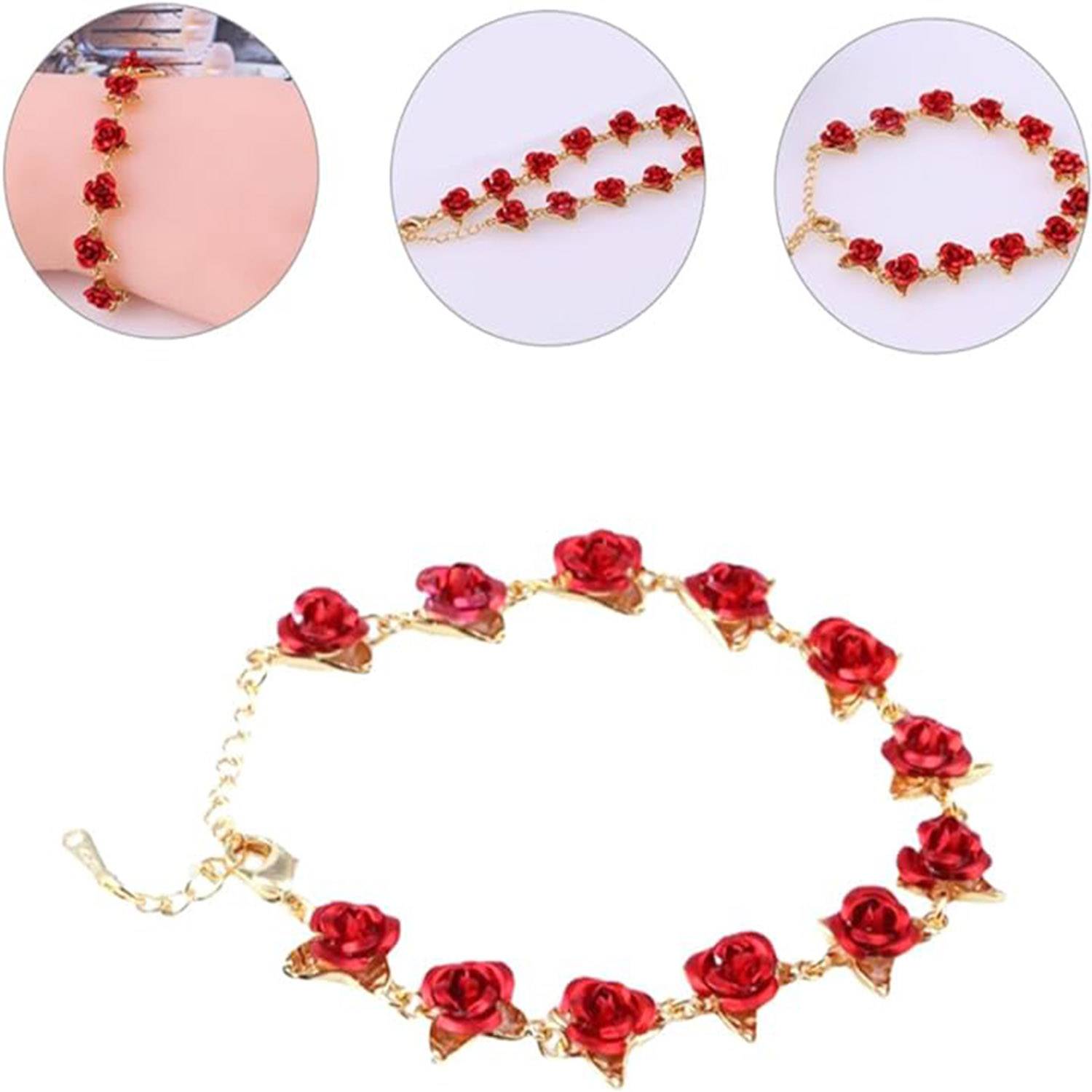 Alloy Rose Bracelets for Women 5