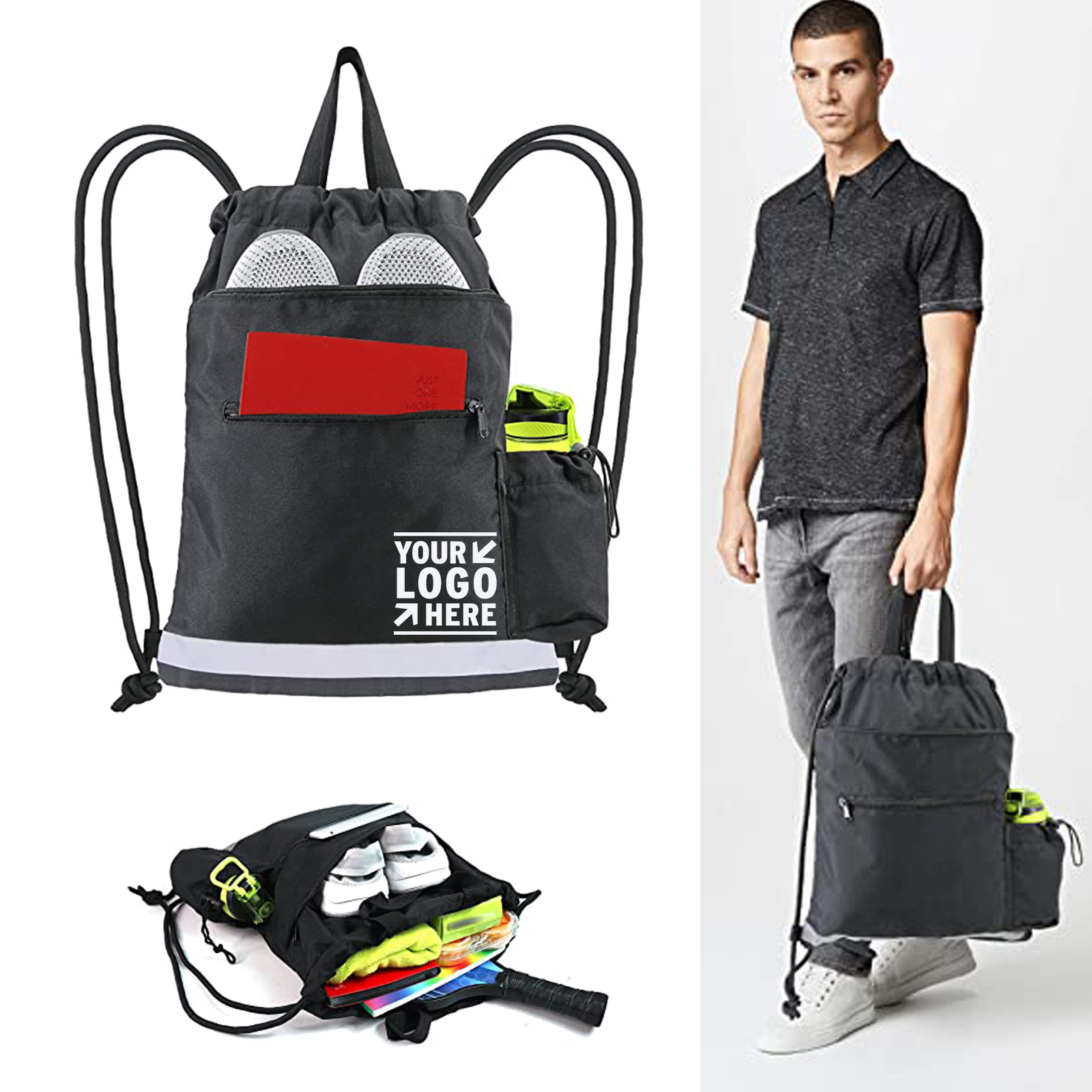 15 x 18 Inches Men's Fitness Pumping Rope Backpack 2
