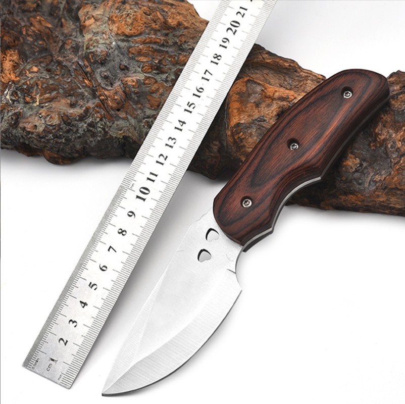 Stainless Steel Fixed Blade with Wooden Handle 5