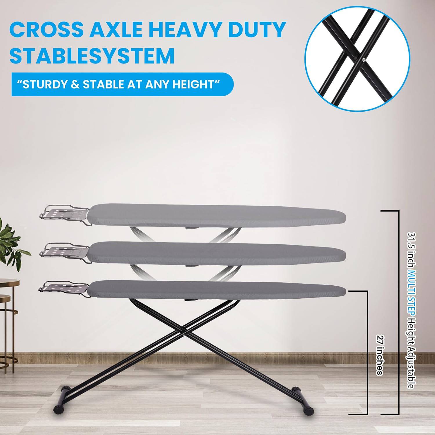 Ironing Board with Heat Resistant Cover 10