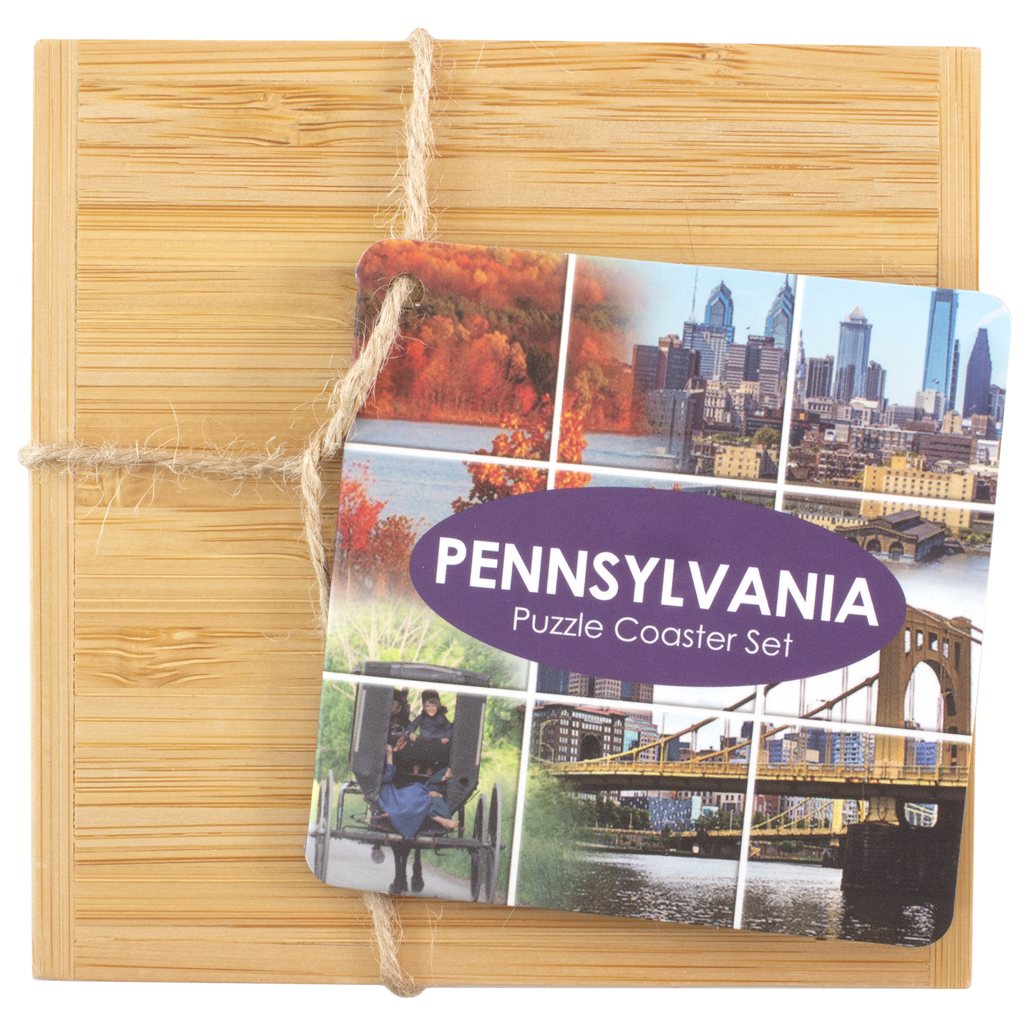 Pennsylvania Puzzle Coaster Set 9