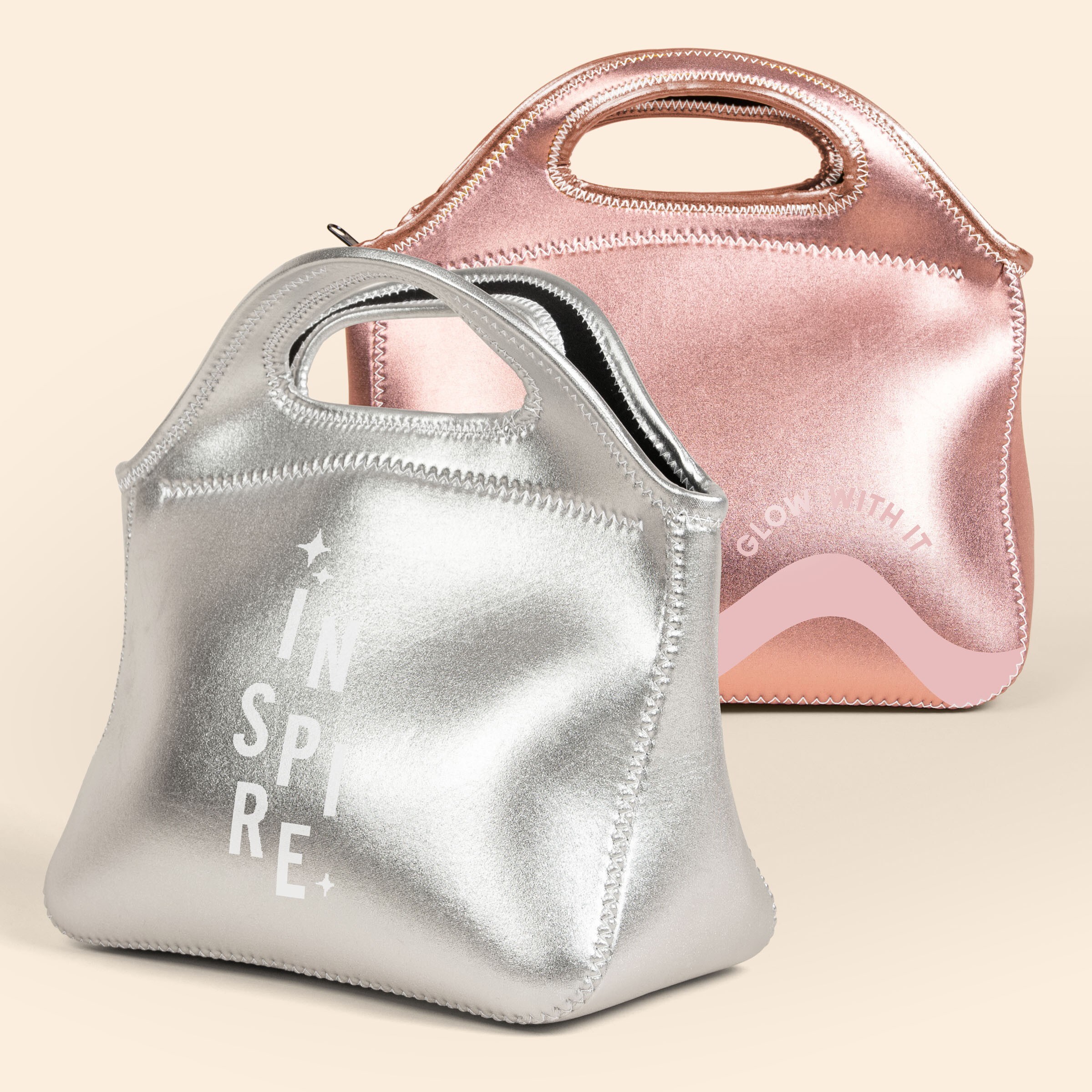 GRAN KLUTCH - METALLIC NEOPRENE LUNCH BAG