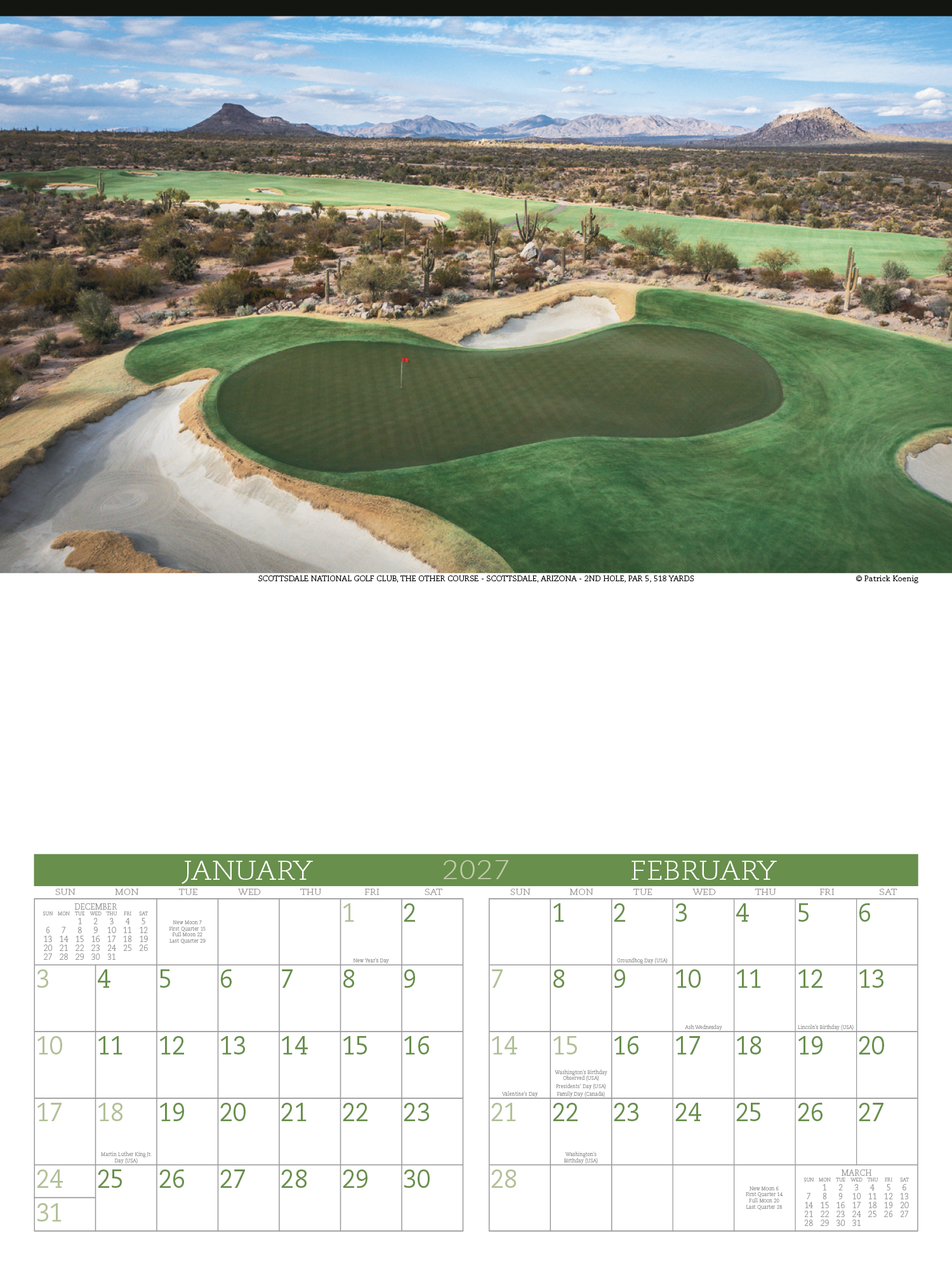 Triumph® Calendars Executive Golf Calendar 28