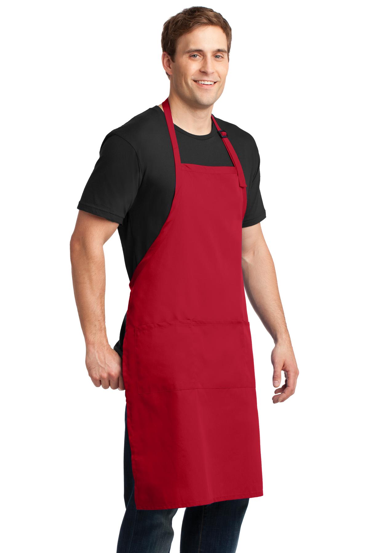 Port Authority Easy Care Extra Long Bib Apron with Stain Release. A700 36
