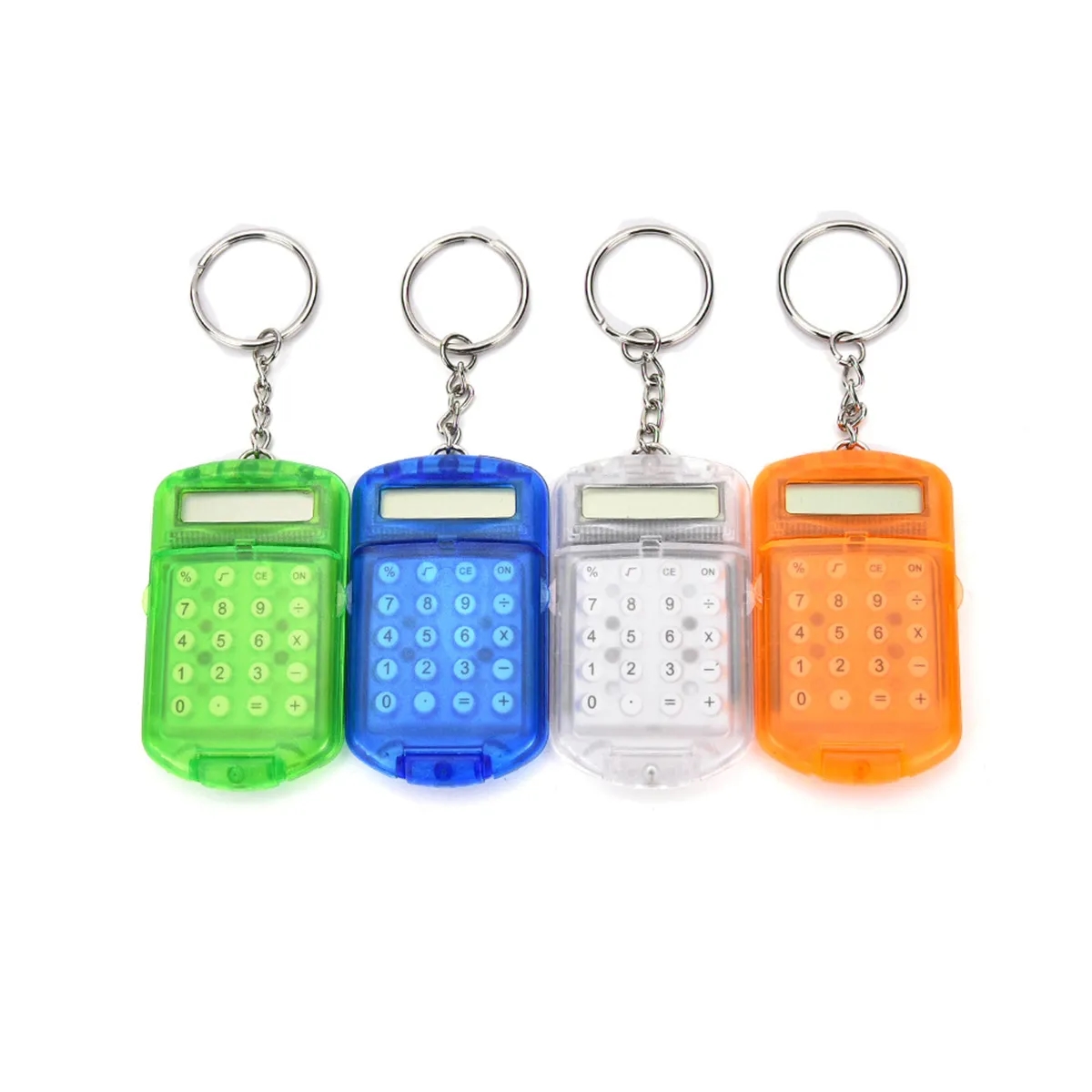 Portable Mini Pocket Electronic Calculator Key Ring Keychain 2