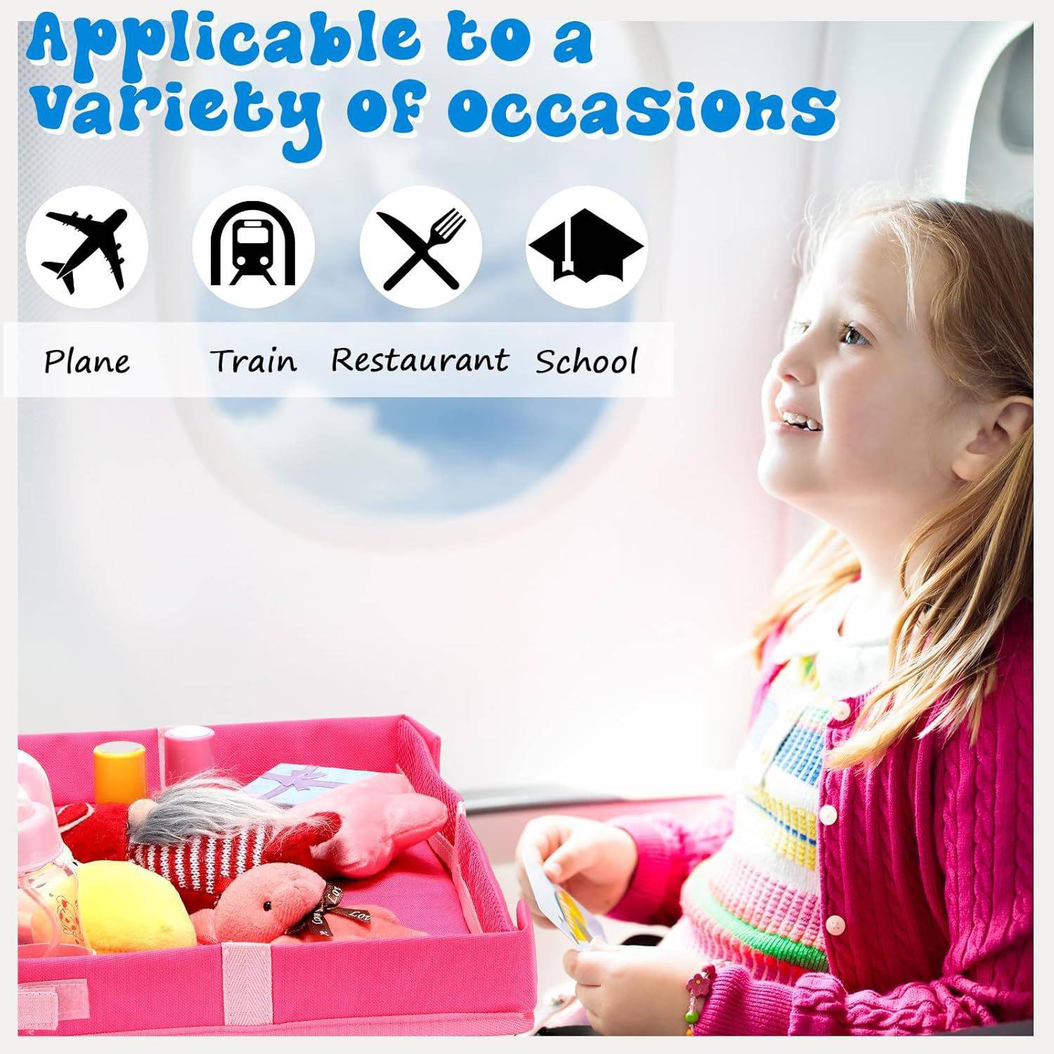 Children's Plane Travel Train Portable Tray 1