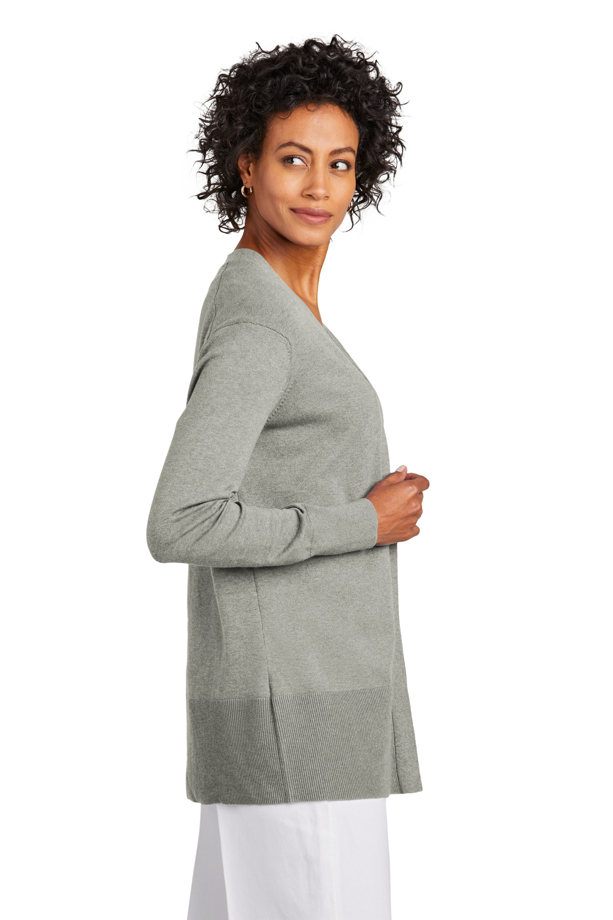 Brooks Brothers Women's Cotton Stretch Long Cardigan Sweater BB18403 16