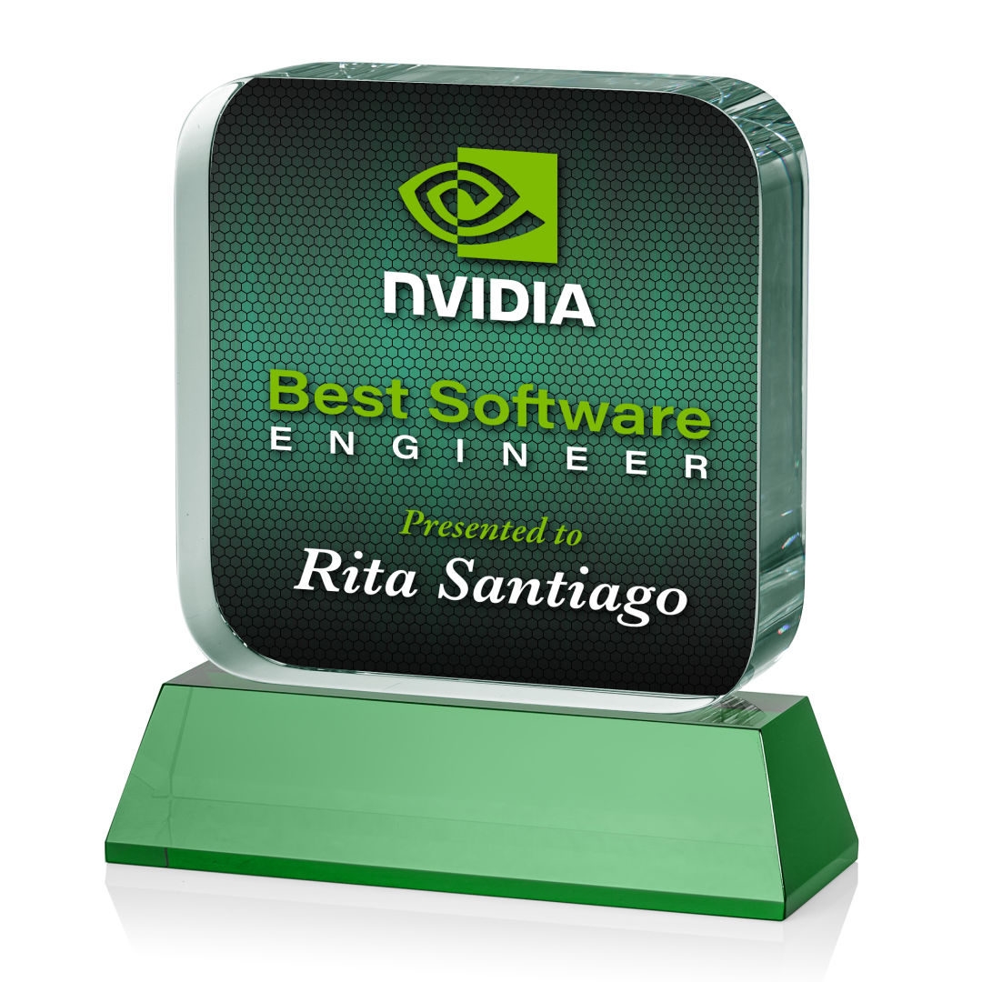 Flamborough VividPrint™ Award on Base - Green 19