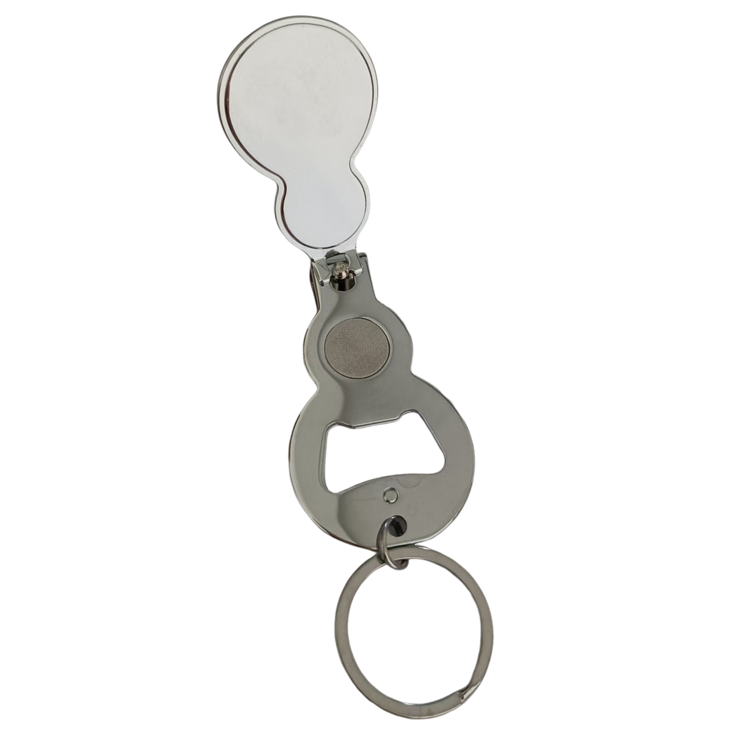 3-in-1 Gourd Shape Nail Clipper with Opener Keychain 4
