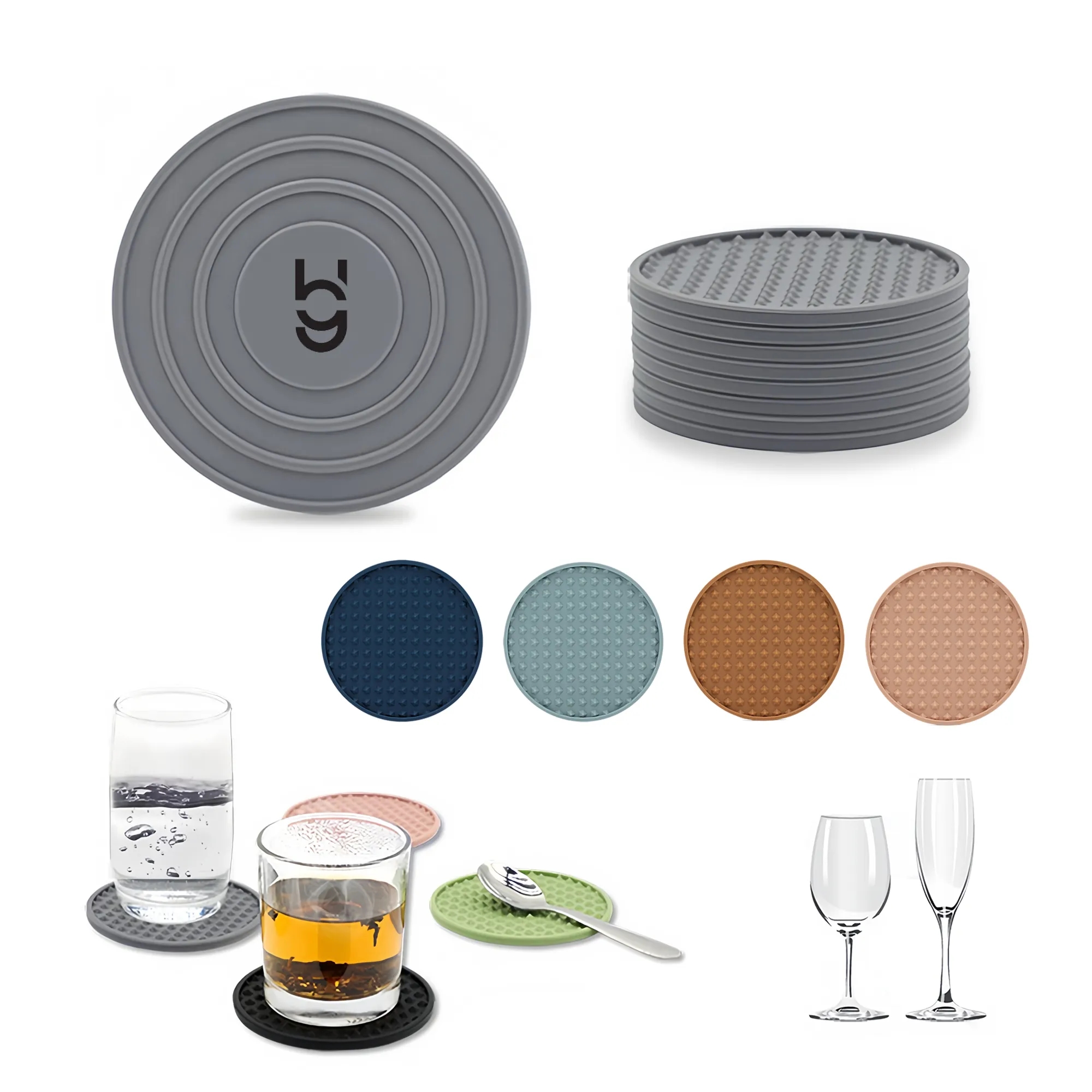 Double-sided Drain Silicone Coaster 3