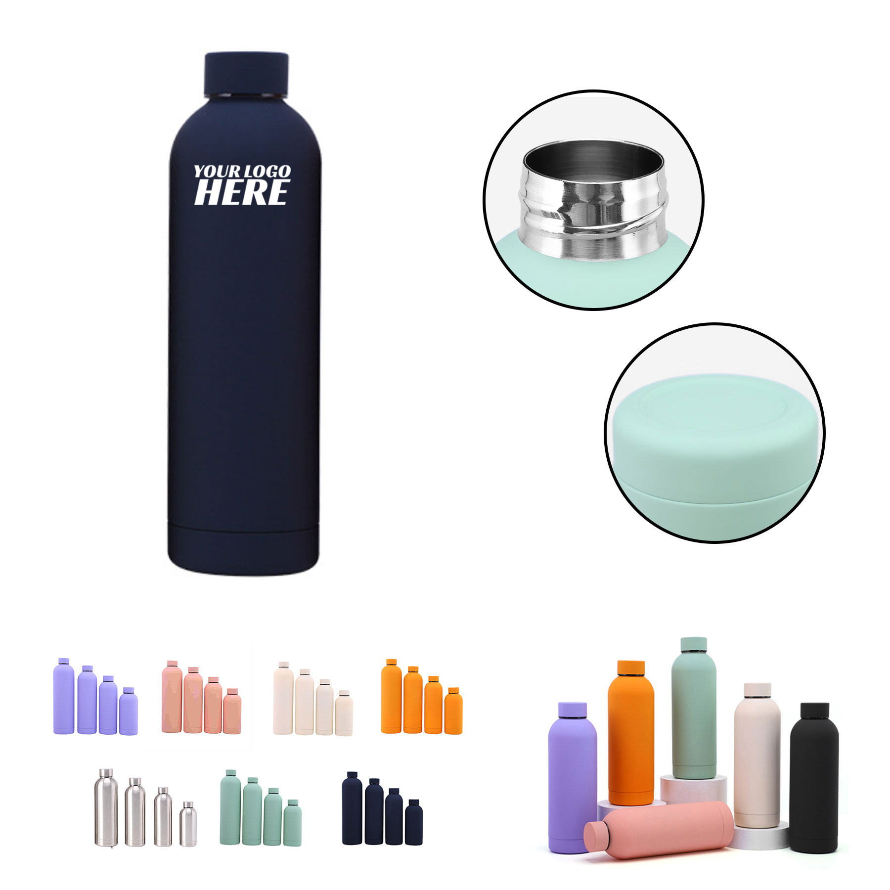 Stainless Steel Water Bottle Narrow Mouth 2