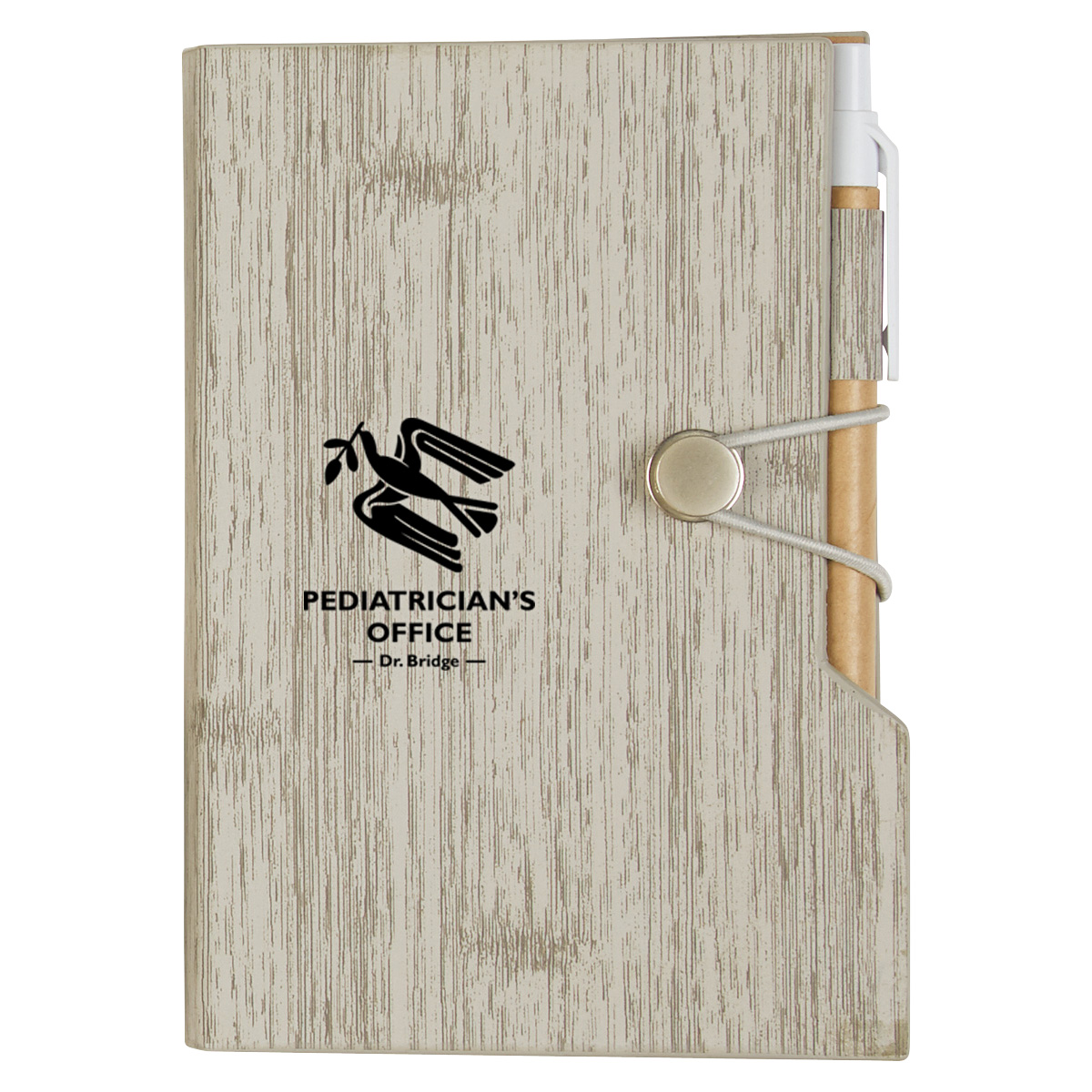 Woodgrain Look Notebook With Sticky Notes And Flags 1