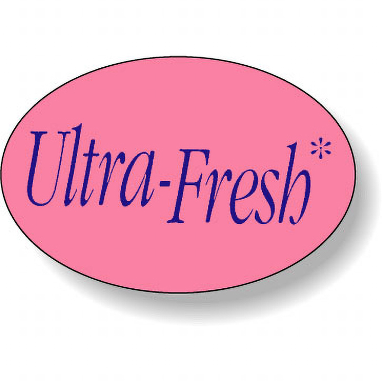 Fluorescent Red Paper Roll Labels Stock Oval (1"x1.5")